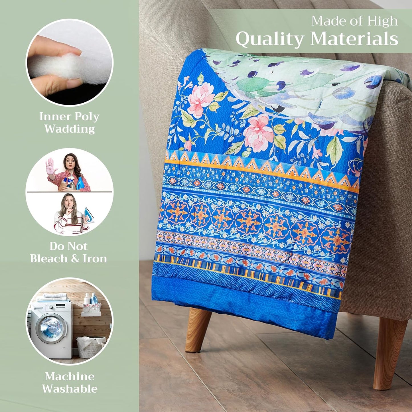 Maison d' Hermine Throw Blanket for Couch Lightweight Soft Warm Breathable Cotton Throw Blankets for Bed Girls Boys Women Men Gifts Sofa Travel Living Room Chair Bedding (60"x80", Peacock)
