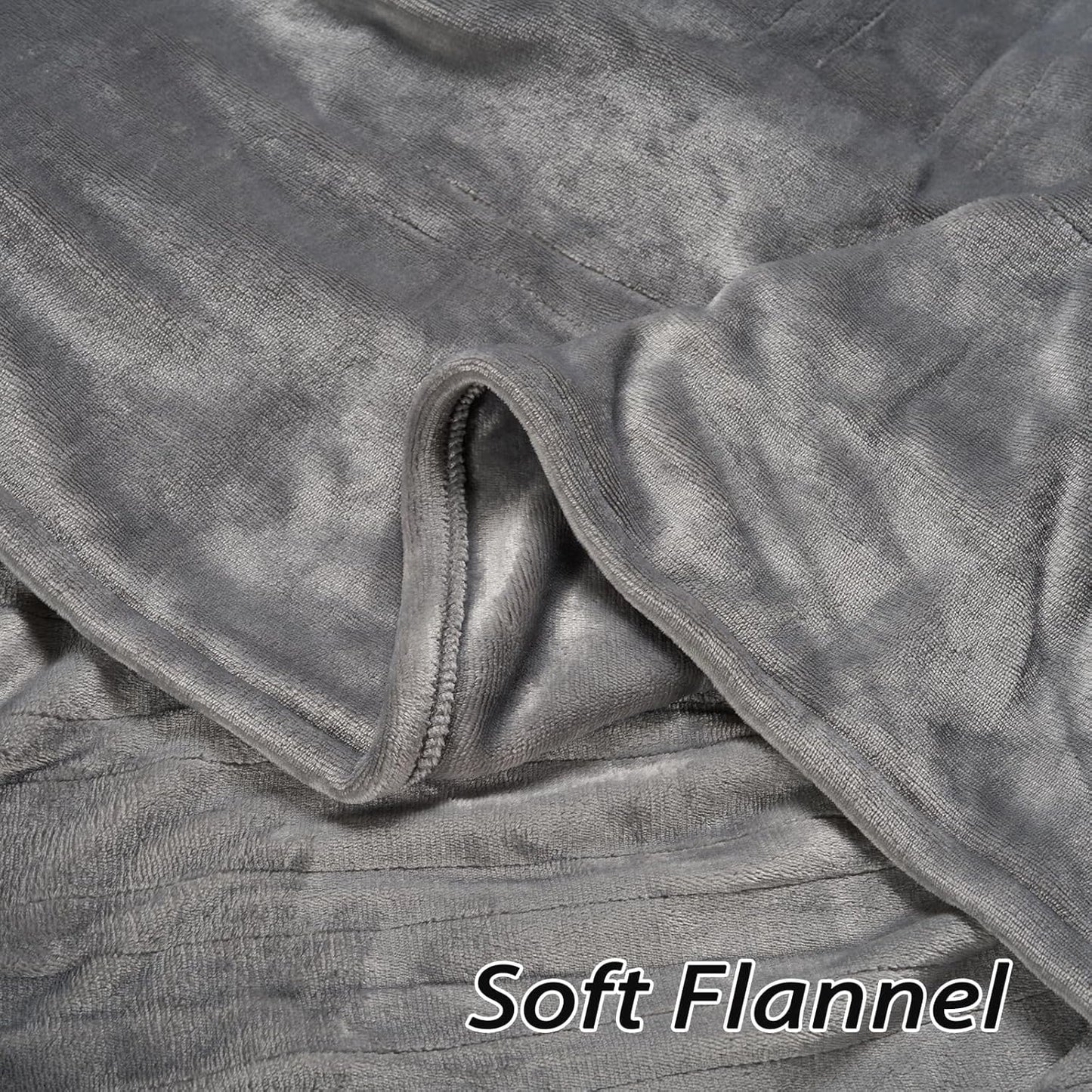 Electric Heated Blanket Twin Size 62”x84”,Soft Warmth Cozy with 5 Heating Settings 10 Hours Auto-Off, One Touch Operation, Easy Care, Machine Washable, Light Gray