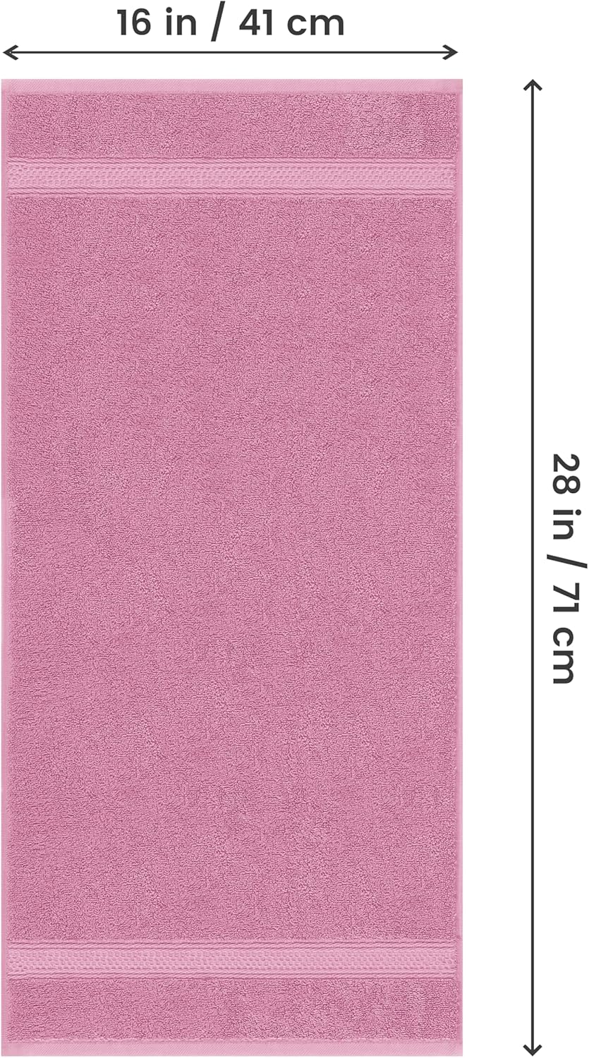Utopia Towels 6 Pack Premium Hand Towels Set, 16 by 28 inches, 100% Ring Spun Cotton, Ultra Soft and Highly Absorbent 600GSM Towels for Bathroom, Gym, Shower, Hotel, and Spa, Pink