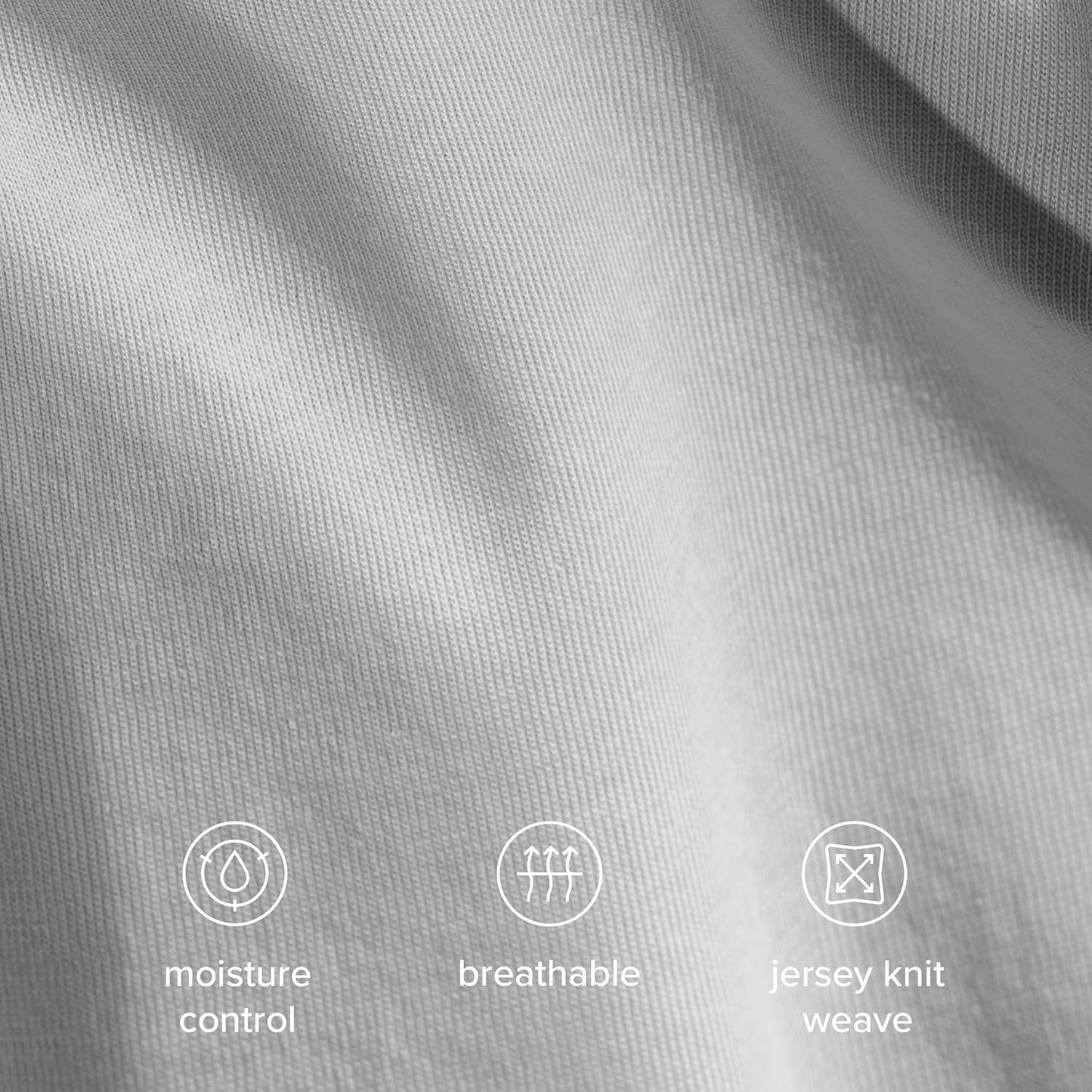 Bare Home 100% Organic Cotton Jersey Duvet Cover Set - Twin/Twin XL Size - Ultra Soft - 100% Cotton - 2pcs - Corner Ties - Button Closure - Bed Duvet Cover & Pillow Shams (Light Grey)