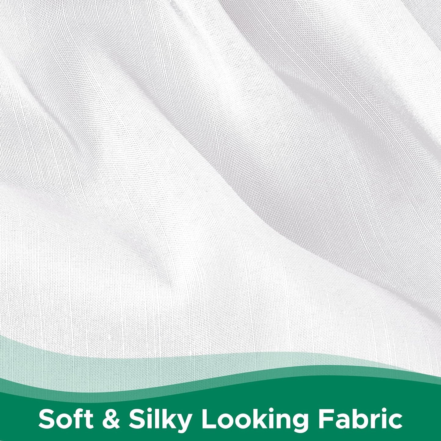 Biscaynebay Wrap Around Bed Skirts for King & Cal King Beds 15" Drop, White Adjustable Elastic Dust Ruffles Easy Fit Wrinkle & Fade Resistant Silky Luxurious Fabric Machine Washable
