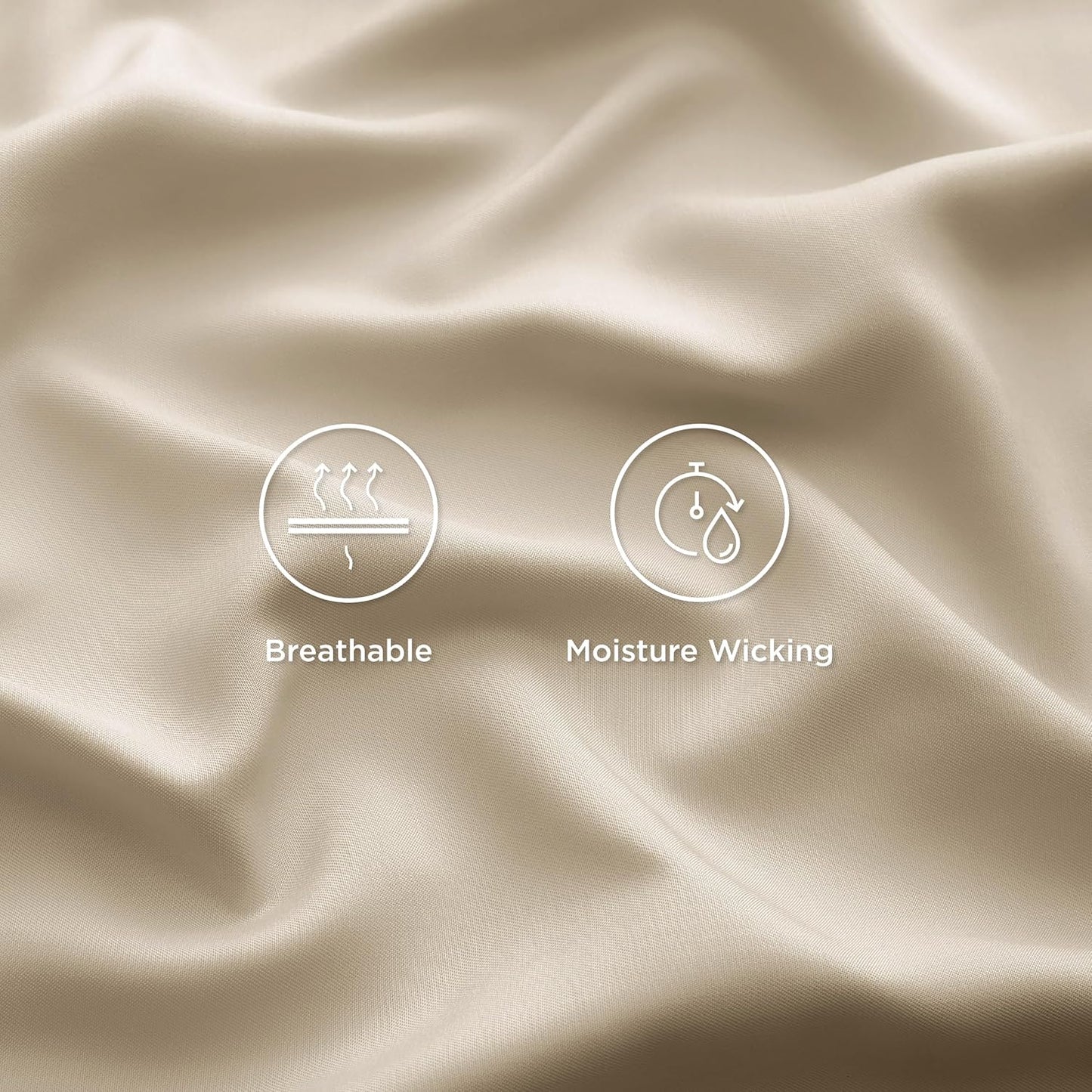 Bedsure Full Size Bed Sheets, Cooling Sheets, Rayon Derived from Bamboo, Breathable & Soft, Deep Pocket Up to 16 Inches, Hotel Luxury Silky Bedding for Hot Sleepers, Beige