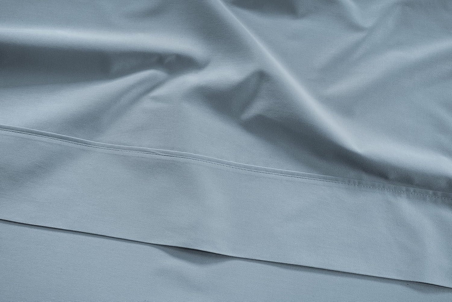 LANE LINEN Full Sheet Set – 450 Thread Count 100% Cotton Cooling Sheets, Soft Sateen Weave, 15” Deep Pocket Fully Elasticized Fitted Sheet, Breathable Sheet & Pillowcase Sets, French Blue