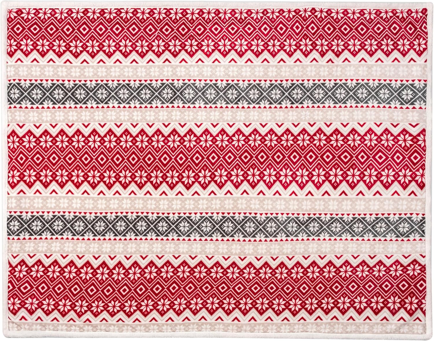 PAVILIA Premium Christmas Sherpa Throw Blanket | Christmas Decoration, Fleece, Plush, Warm, Cozy Reversible Microfiber Holiday Blanket 60x80