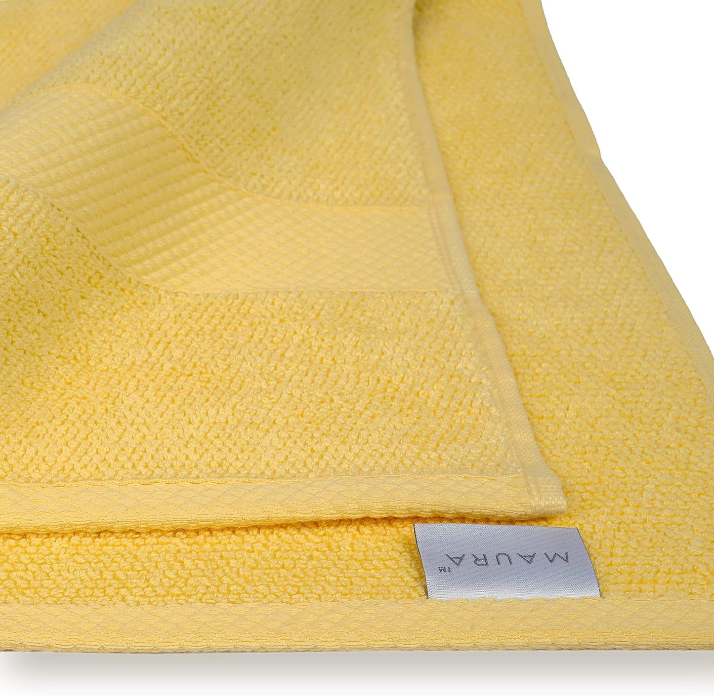 MAURA Premium Hand Towels 100% Cotton 16x30 Oversized Ultra Absorbent Quick Dry Soft Towels for Bathroom Extra Large Hand Towels, Yellow