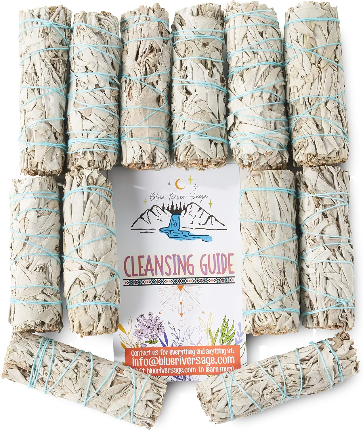 12 Pack White Sage ~ Sage Smudge Sticks for Smudging & Cleansing Energy ~ Bulk/Wholesale ~ Sustainably Grown (12 Pack)