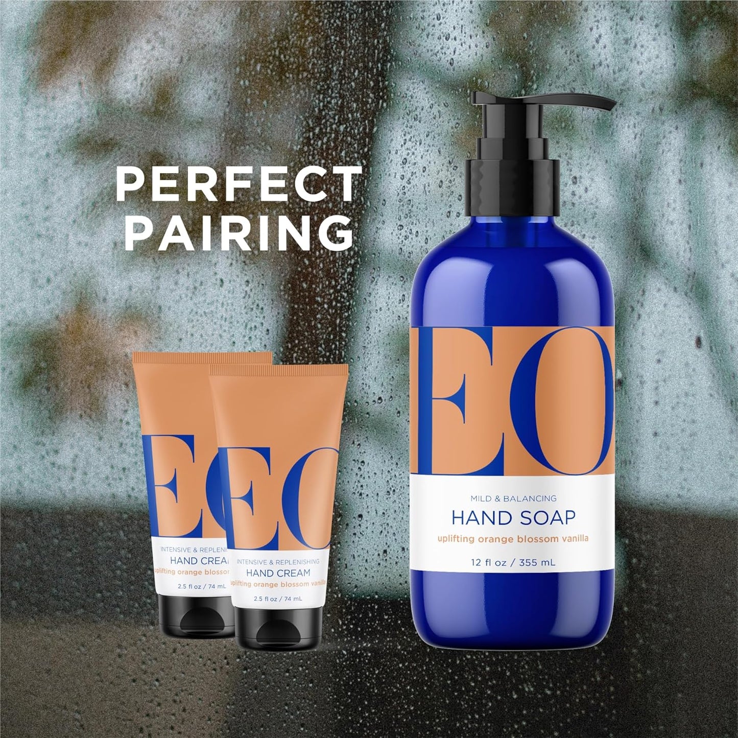 EO Hand Cream, 2.5 Ounce (Pack of 2), Orange Blossom and Vanilla, Organic Plant-Based, Moisturizer for Dry Skin