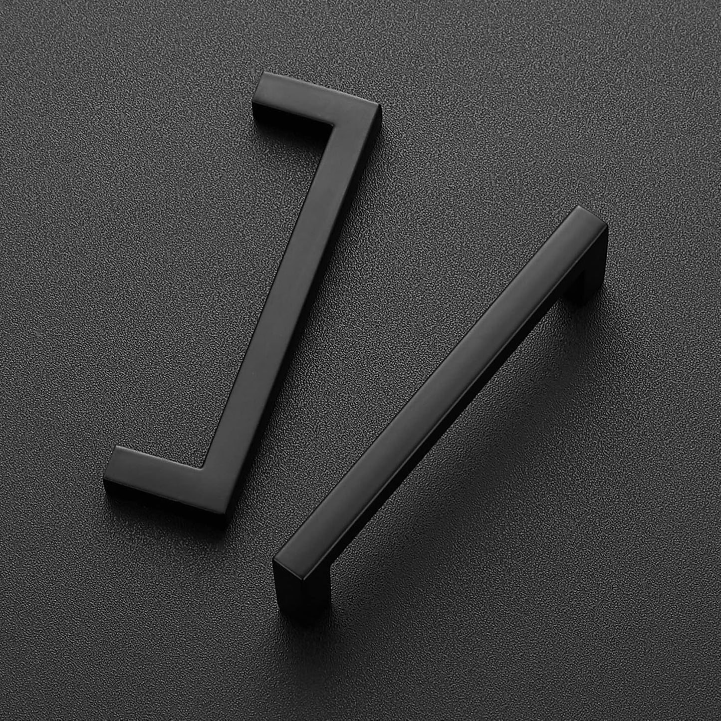 Ravinte 55 Pack Solid 3-3/4 Inch Center to Center Slim Square Bar Drawer Handles Kitchen Cabinet Handles Black Drawer Pulls Kitchen Cabinet Hardware Kitchen Handles Matte Black Cabinet Pulls