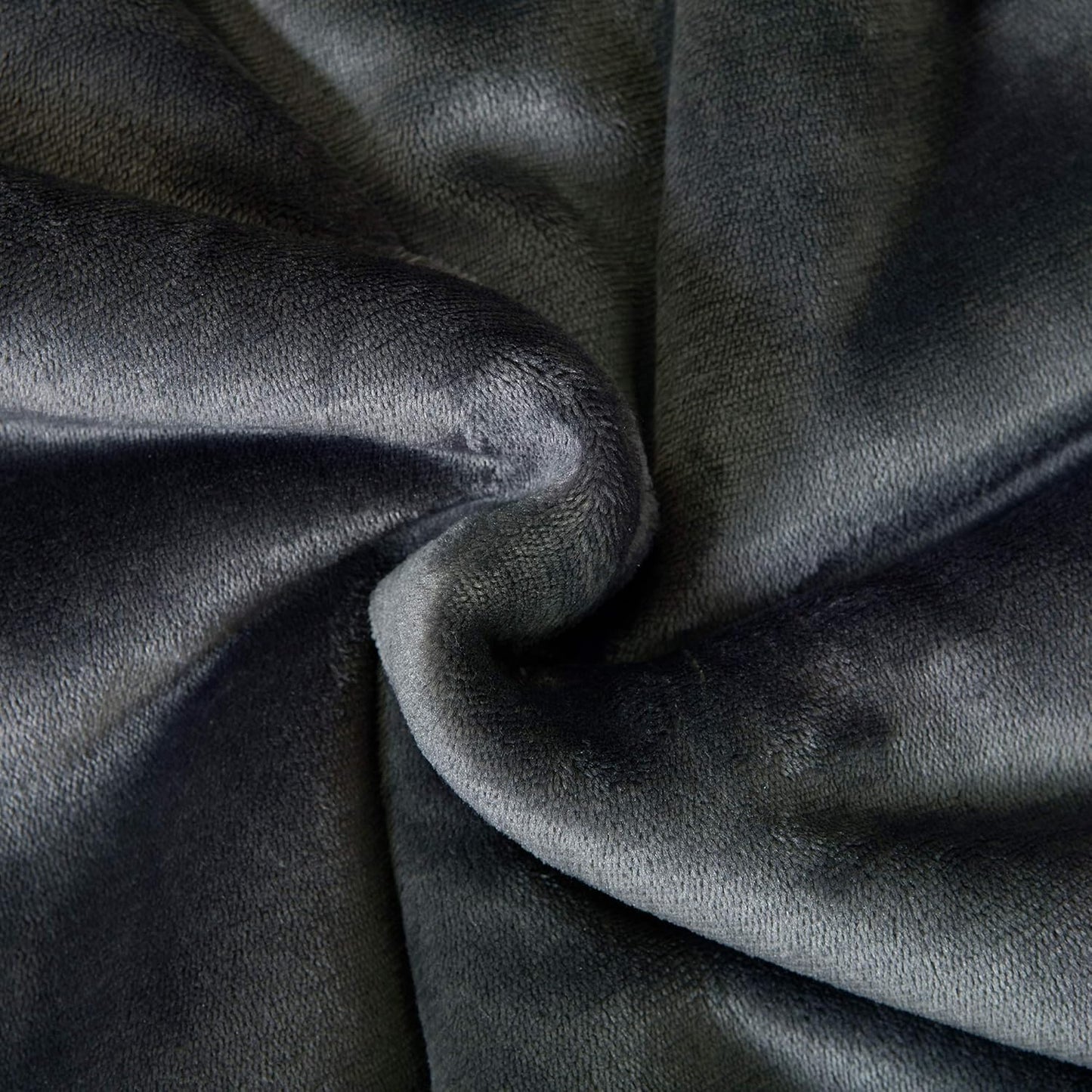 SOCHOW Sherpa Fleece Throw Blanket, Double-Sided Super Soft Luxurious Plush Blanket Queen Size 90 inchx90 inch, Dark Grey