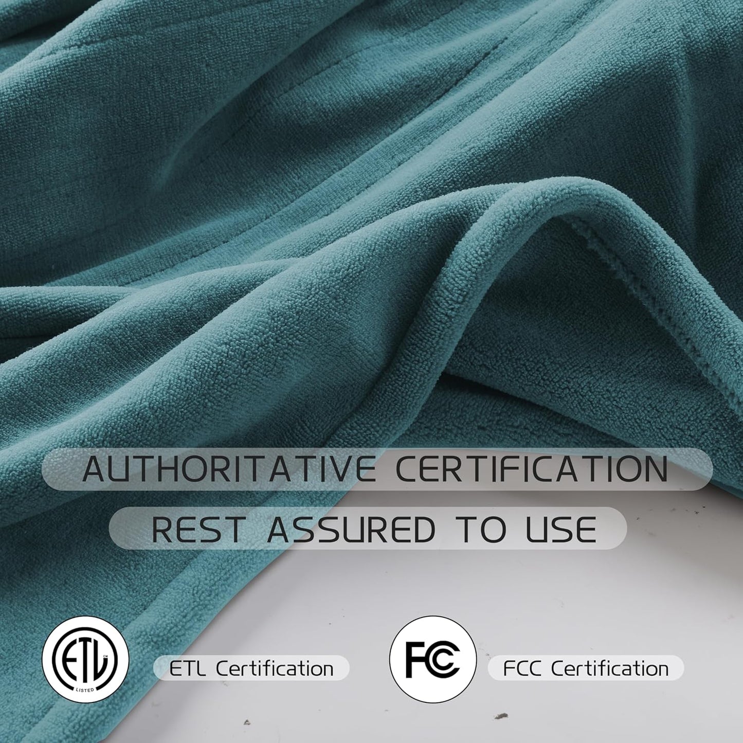 Heated Electric Blanket 72"x84" Full Size, Soft Coral Fleece Fast Heated Blanket with 4 Heating Levels and 10 Hours Auto-Off, Cozy Plush Fabric, Machine Washable - Home, Teal