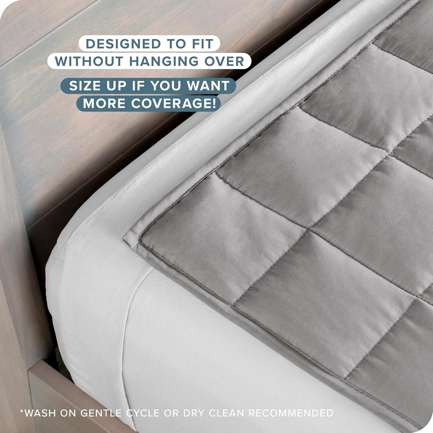 Bare Home Weighted Blanket for Adults 30lb (87" x 80") - All-Natural 100% Cotton - Premium Heavy Blanket Nontoxic Glass Beads (Light Grey, 87"x80")