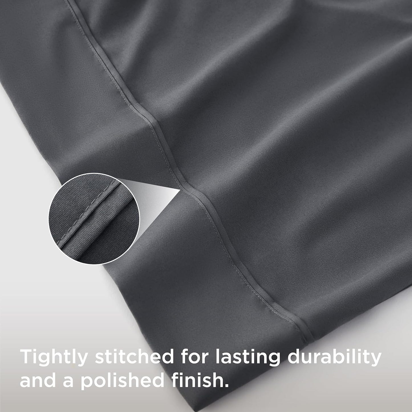 Bedsure King Size Pillow Cases Set of 4 - Dark Grey Brushed Microfiber Pillowcases 4 Pack, Super Soft and Cozy Pillow Case Cover with Envelope Closure, Wrinkle, Fade and Stain Resistant, 20x36 Inches