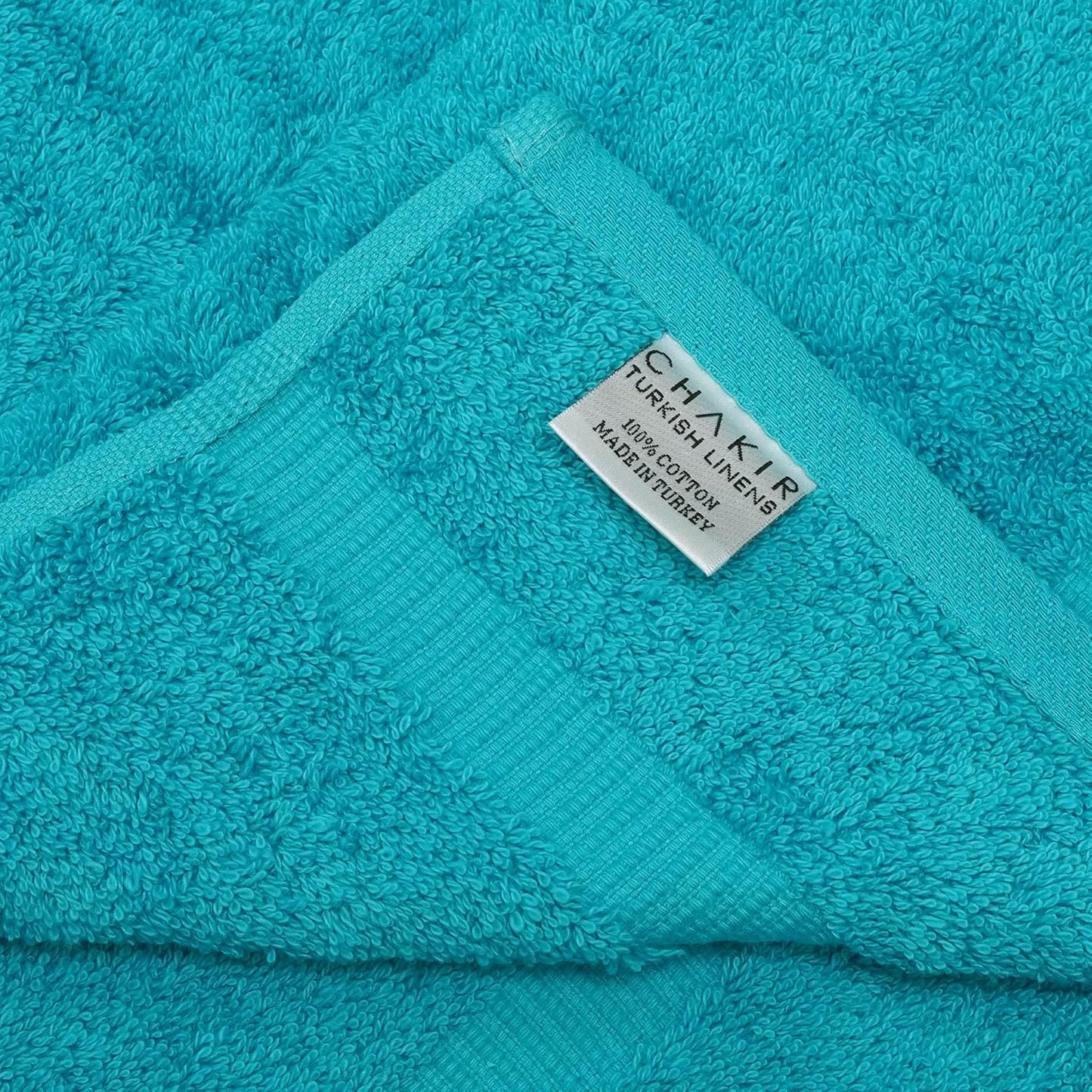Chakir Turkish Linens 100% Cotton Premium Turkish Towels for Bathroom | 30'' x 60'' Large Bath Towels (4 Piece, Aqua)