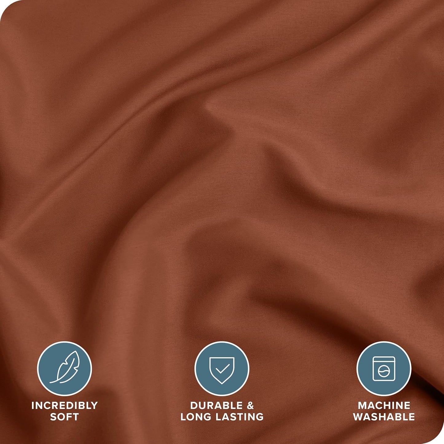 Bare Home Bedding Duvet Cover Queen Size - Premium 1800 Super Soft Collection - Lightweight, Cooling - Soft Breathable Bedding Duvet Cover (Queen, Terracotta)