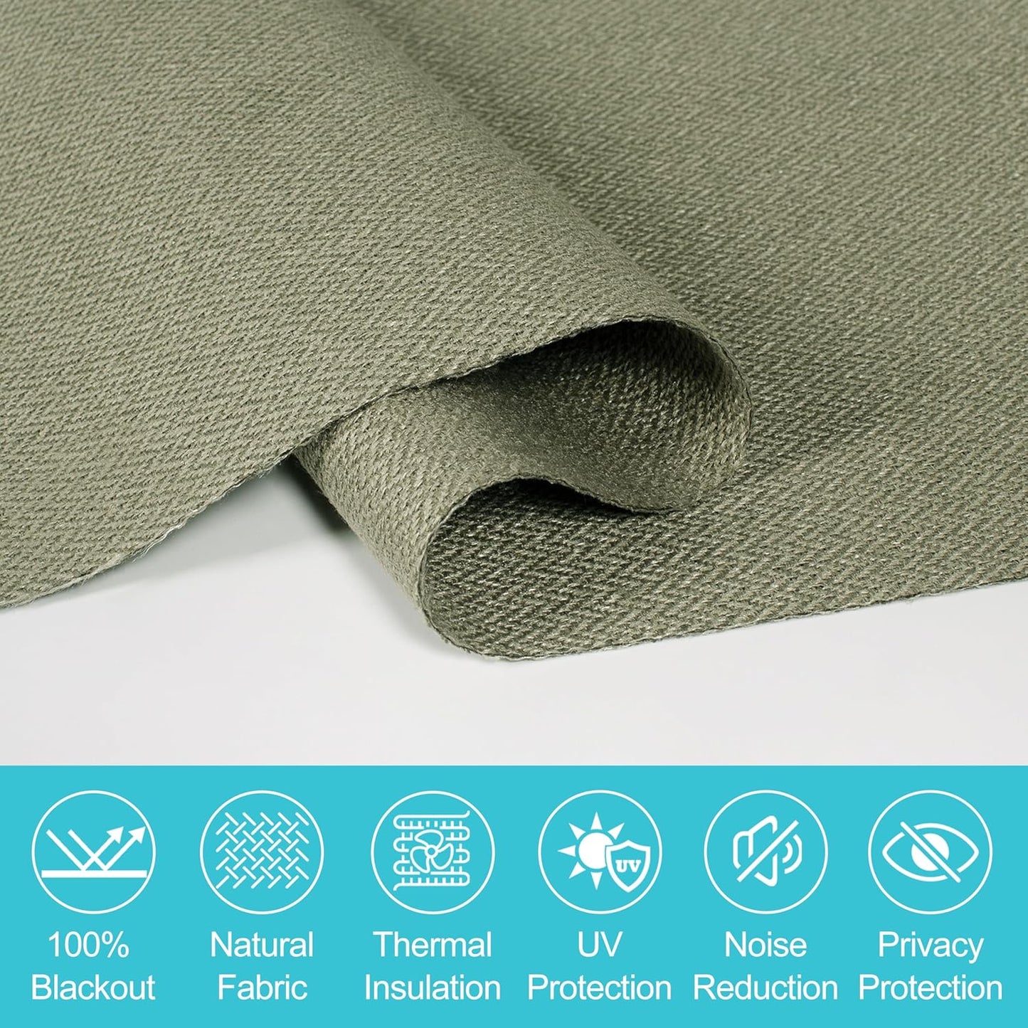 BERISSA Blackout Roman Shades for Windows Cordless,Pull Down Linen Fabric Roman Blinds,Thermal Insulated Window Shades for Door Windows,Bedroom,Office,Easy to Install,Green,Custom Size