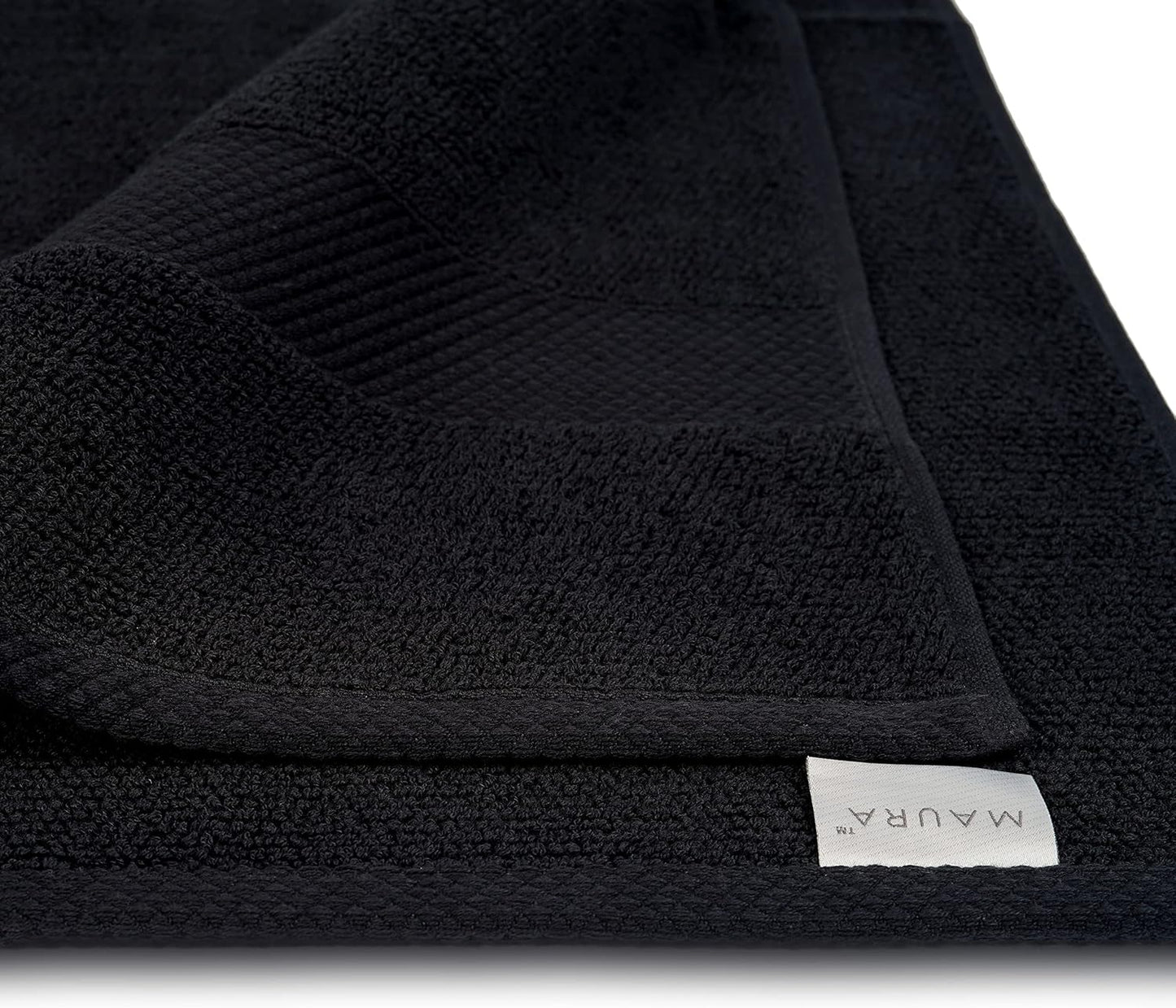MAURA Premium Bath Sheets 100% Cotton 35x70 Oversized Ultra Absorbent Quick Dry Soft Towel Set for Bathroom Extra Large Bath Towels, Black