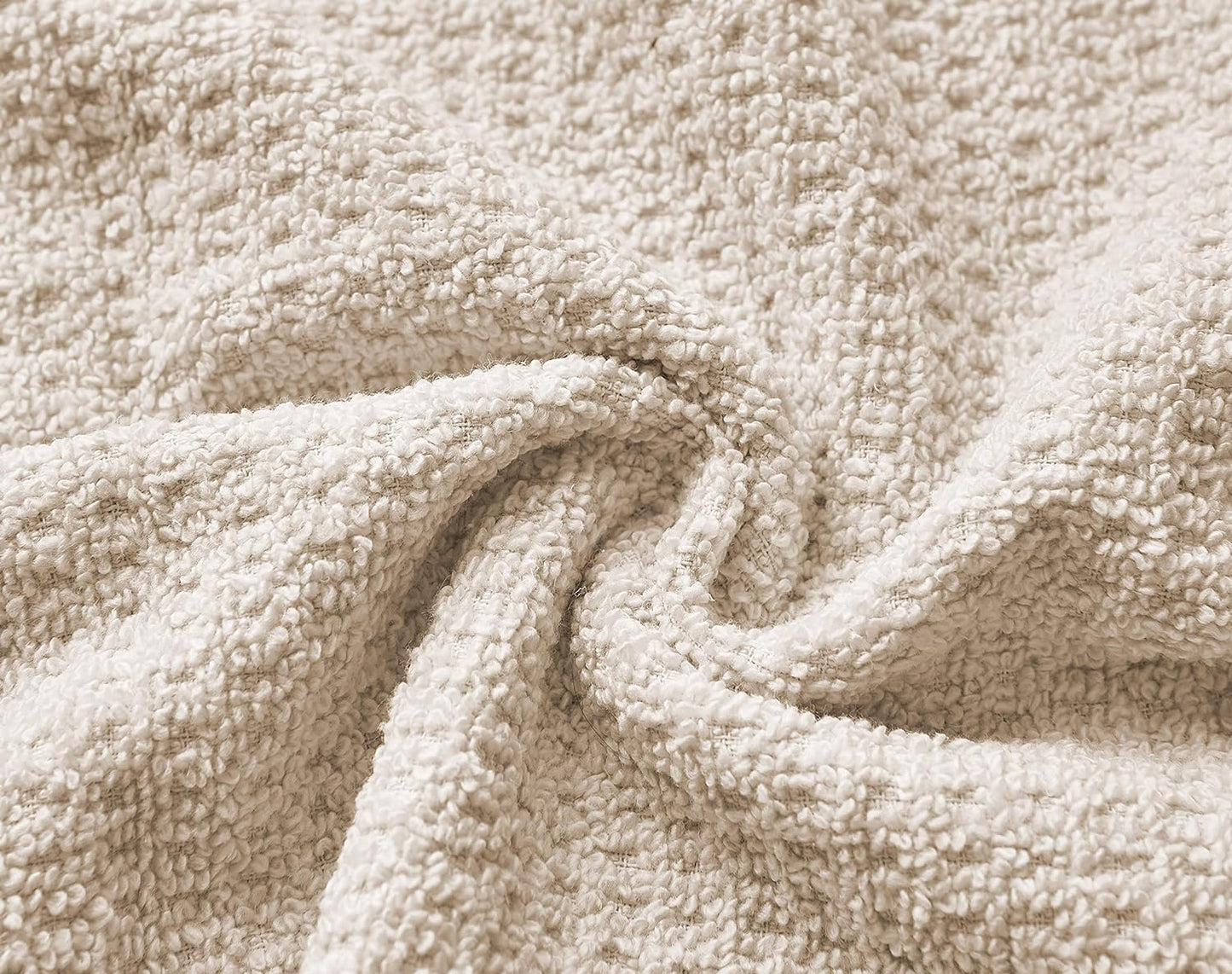Nautica - Bath Towels, 100% Soft & Absorbent Cotton with Waffle Texture, Highly Absorbent & Quick Dry, Medium Weight Bathroom Towels (Oasis Beige, 8 Piece) (Pack of 6)
