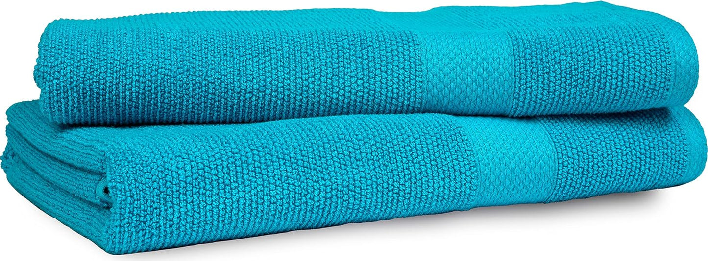 MAURA Premium Bath Sheets 100% Cotton 35x70 Oversized Ultra Absorbent Quick Dry Soft Towel Set for Bathroom Extra Large Bath Towels, Turquoise