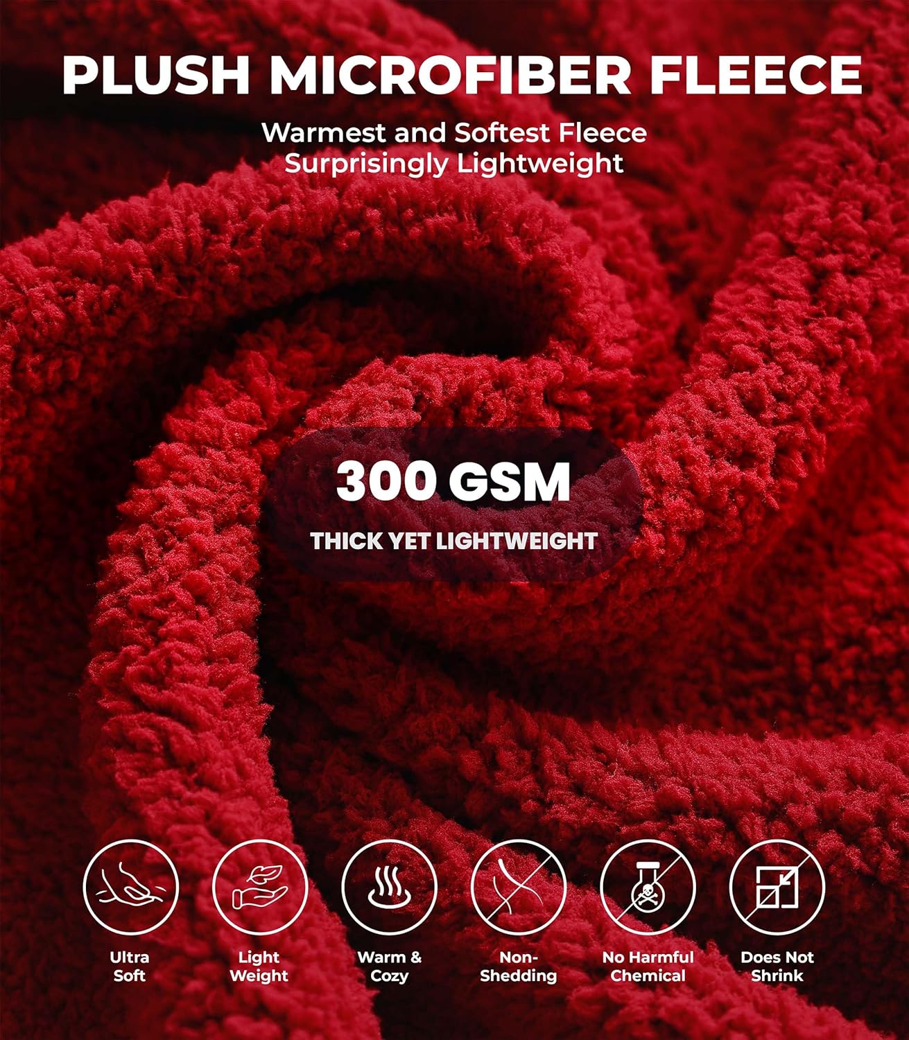 Plush Microfiber Fleece Robe | Super Soft & Warm | Lightweight | Full Length