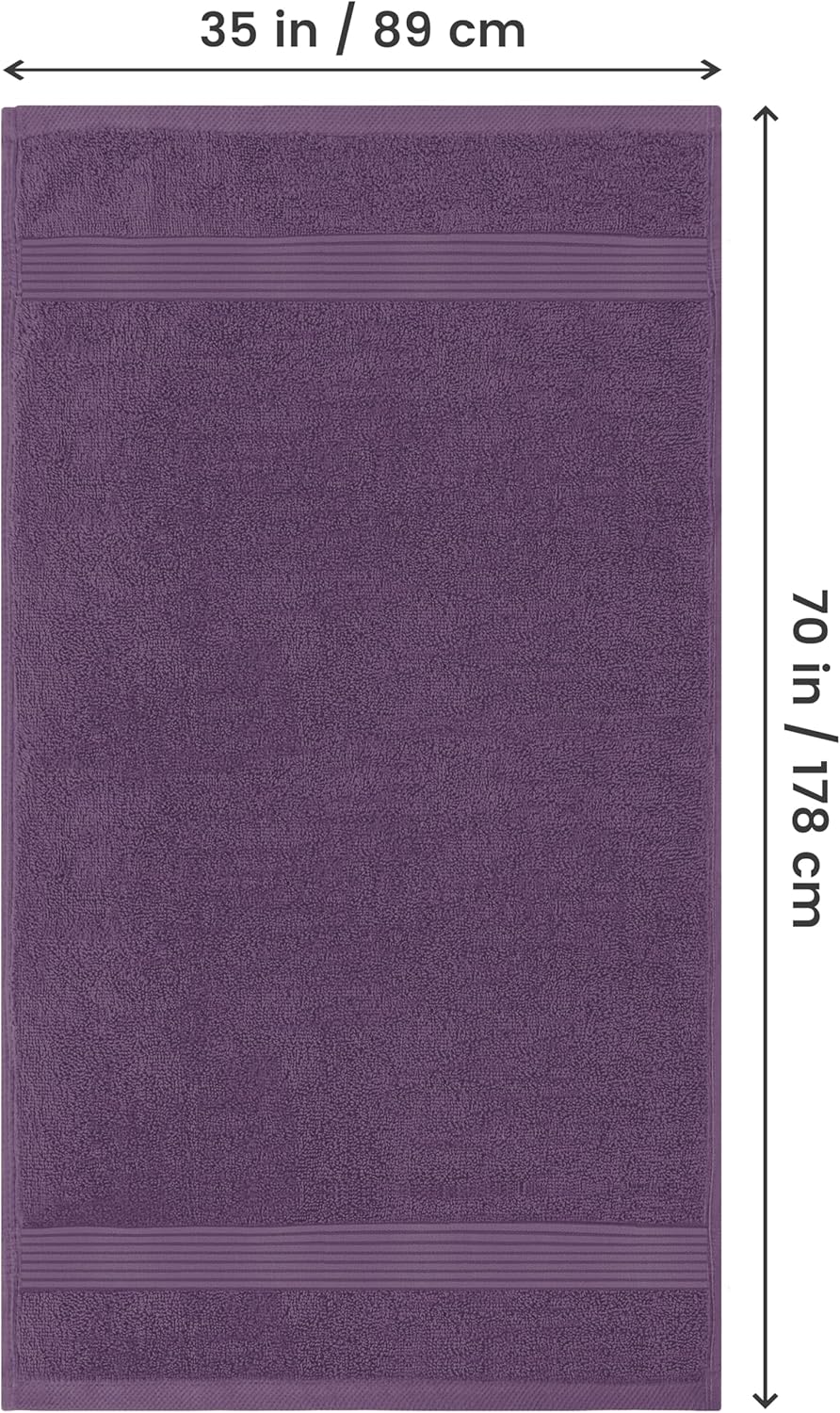 Utopia Towels - Premium Jumbo Bath Sheet 2 Pack - 100% Cotton Highly Absorbent and Quick Dry Extra Large Bath Towel - Super Soft Hotel Quality Towel (35 x 70 Inches, Plum)