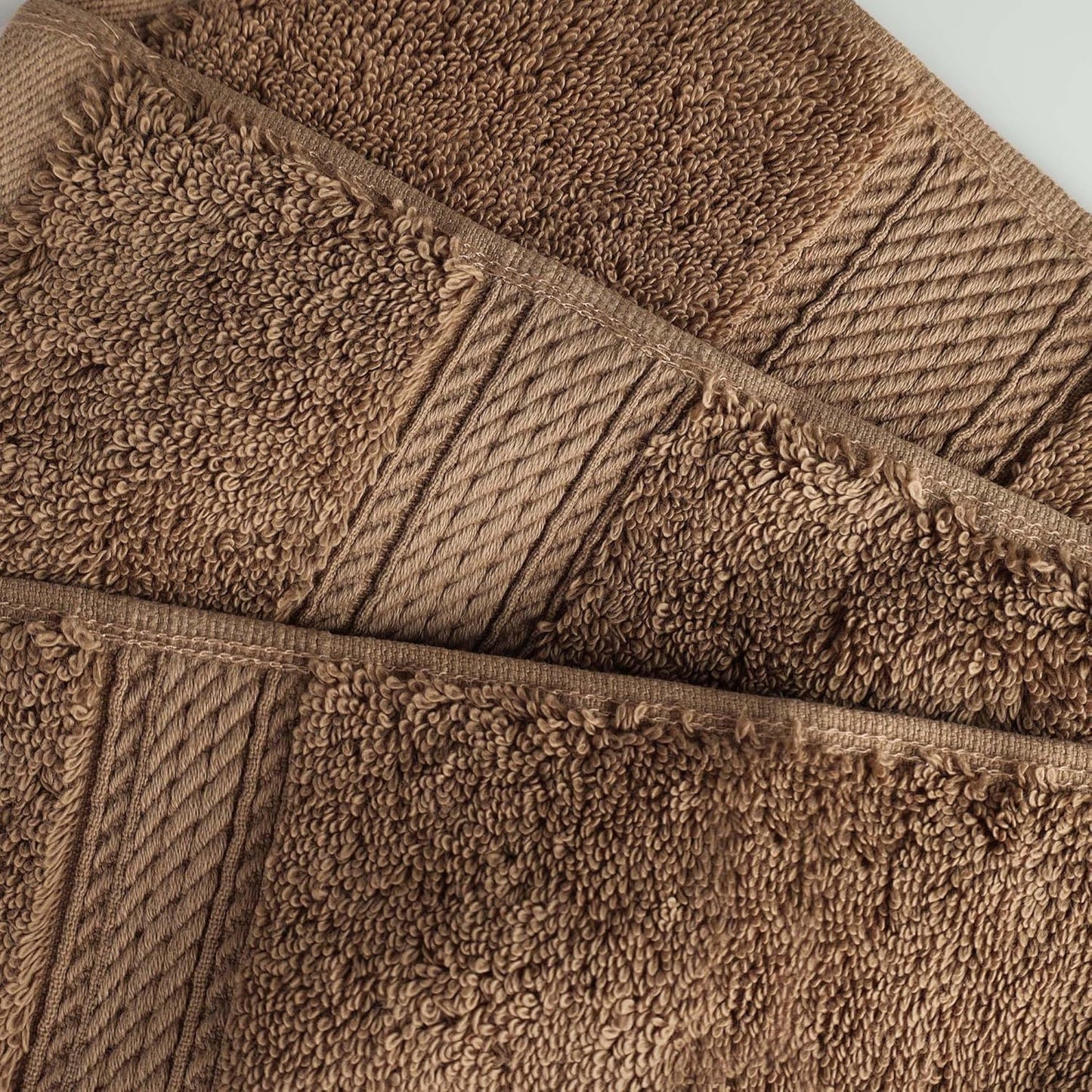 Superior Egyptian Cotton Pile Bath Sheet Set of 2, Ultra Soft Luxury Towels, Thick Plush Essentials, Absorbent Heavyweight, Guest Bath, Hotel, Spa, Home Bathroom, Shower Basics, Latte