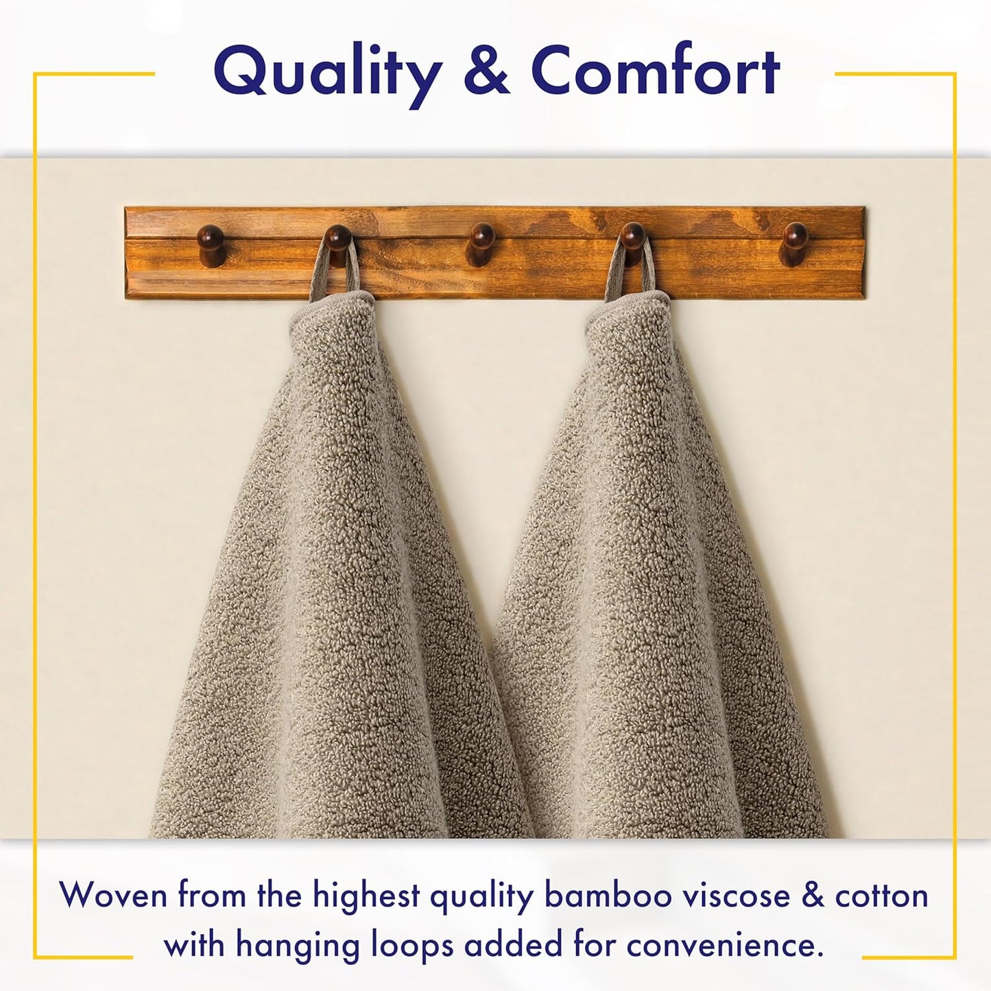 Ultra Soft & Plush Viscose from Bamboo Bath Sheets - 700 GSM Pack of 2 - Extra Large 70x35 in - Super Absorbent & Quick Drying (Taupe)