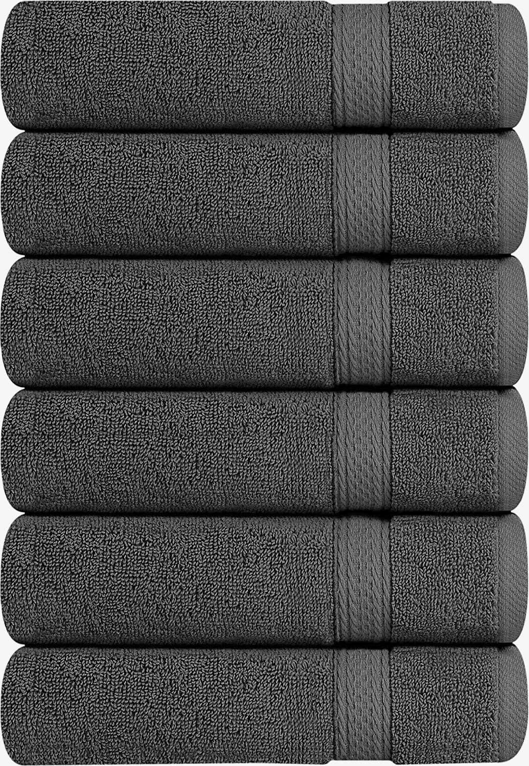 Utopia Towels 72 Pack Premium Hand Towels Set, 16 by 28 inches, 100% Ring Spun Cotton, Ultra Soft and Highly Absorbent 600GSM Towels for Bathroom, Gym, Shower, Hotel, and Spa, Grey