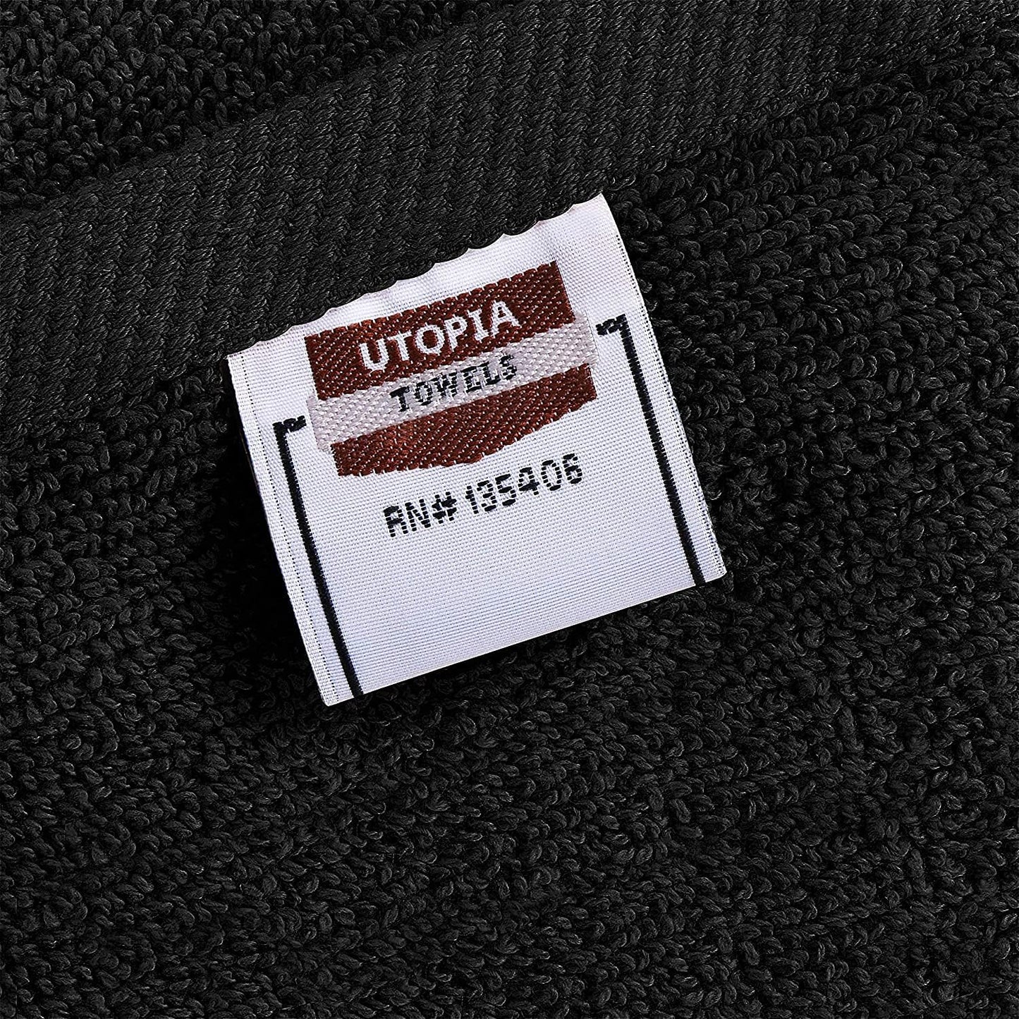 Utopia Towels 72 Pack Premium Hand Towels Set, (16 x 28 inches) 100% Ring Spun Cotton, Ultra Soft and Highly Absorbent 600GSM Towels for Bathroom, Gym, Shower, Hotel, and Spa (Black)
