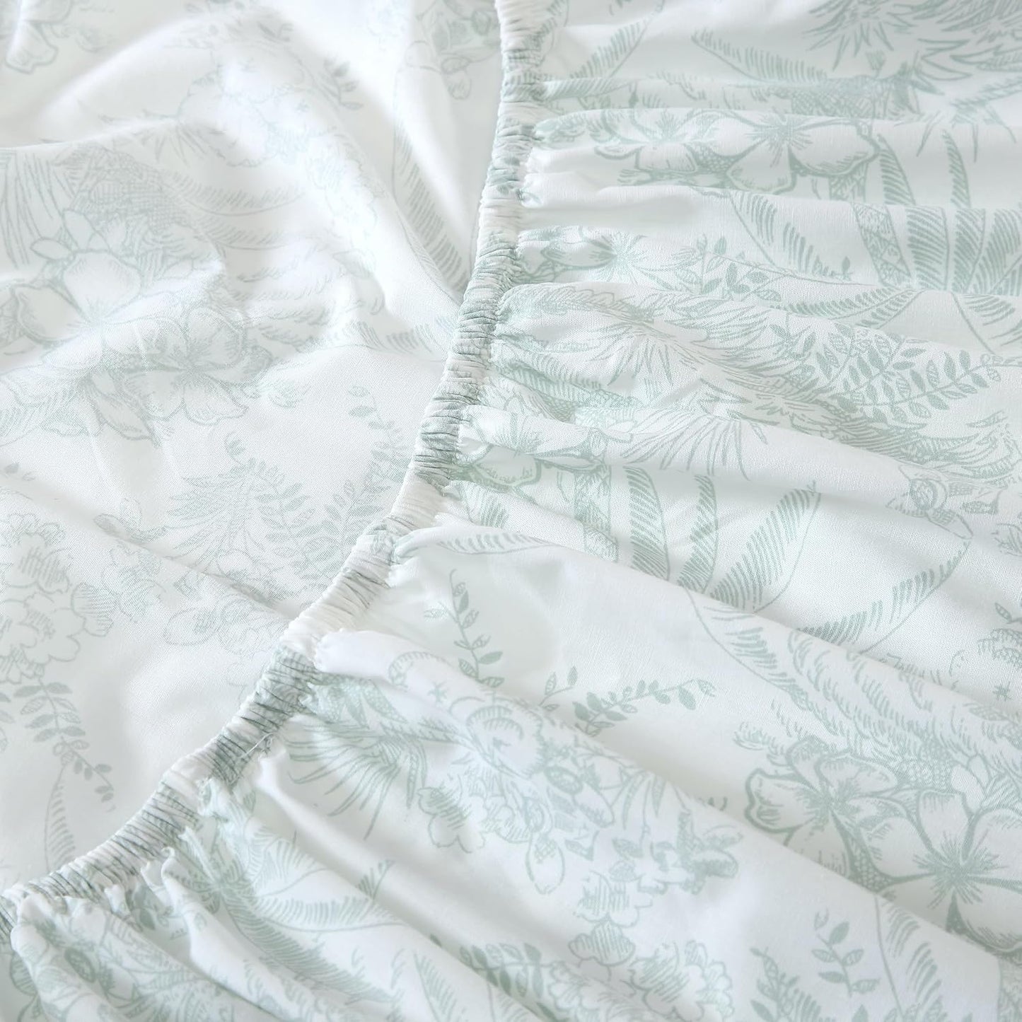 Tommy Bahama - King Sheets, Cotton Percale Bedding Set, Crisp & Cool, Stylish Bedding Set (Pen and Ink Palm Green, King)