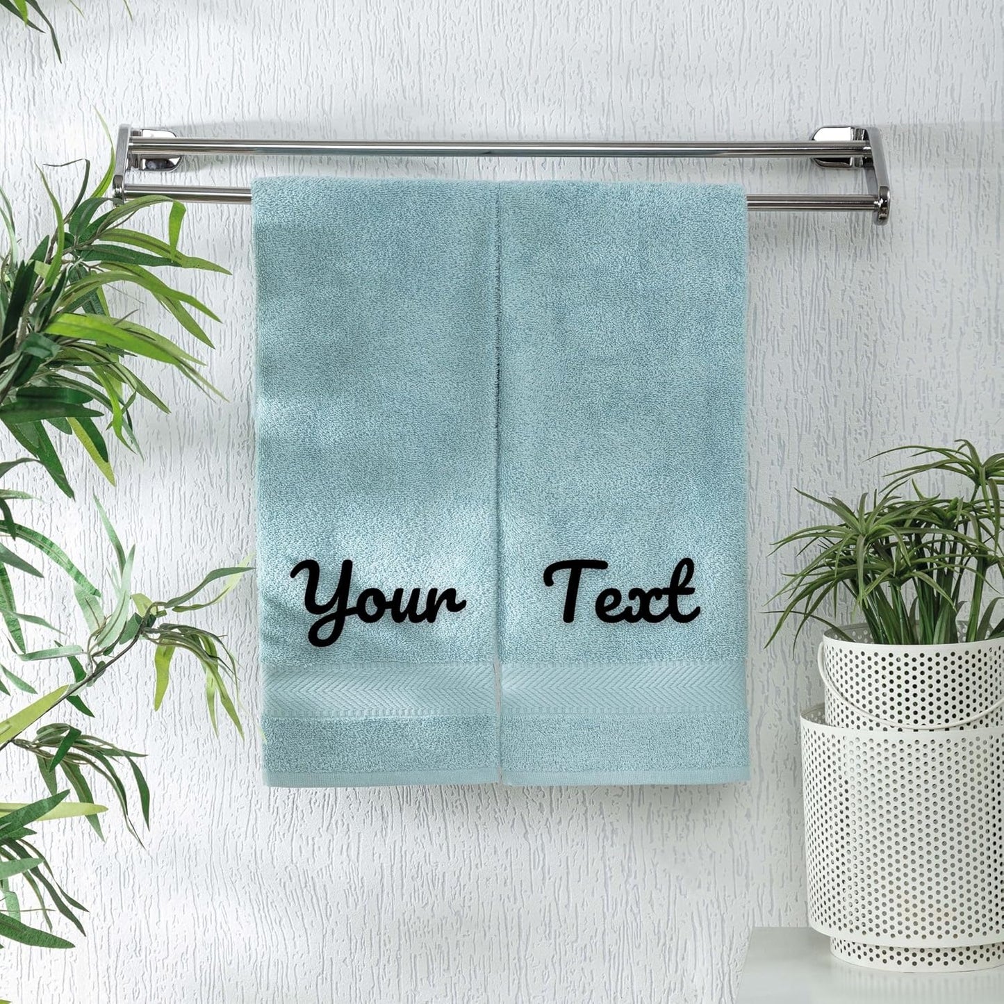 Personalized Towels - Customized Turkish Cotton Towel Set, Monogrammed Towels with Initials, Name & Embroidery, Idea for Weddings, Bridal Showers, Anniversaries, Housewarming, New Home