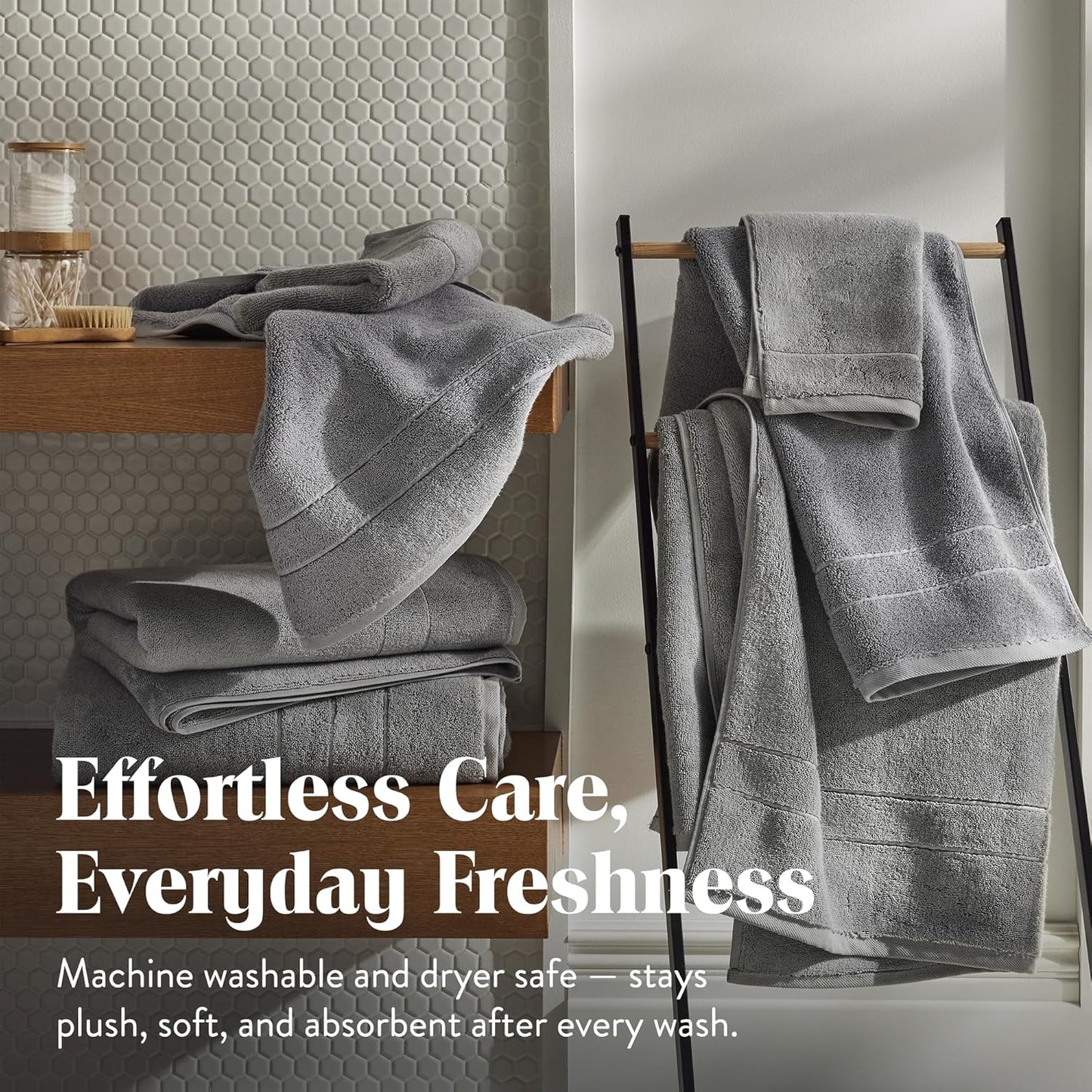 Brooklinen Super-Plush Turkish Cotton Bath Sheets Set of 2 Cotton, 820 GSM, Highly Absorbent, Machine Washable, Perfect for Home & Bathroom (40" x 65"Smoke Gray)