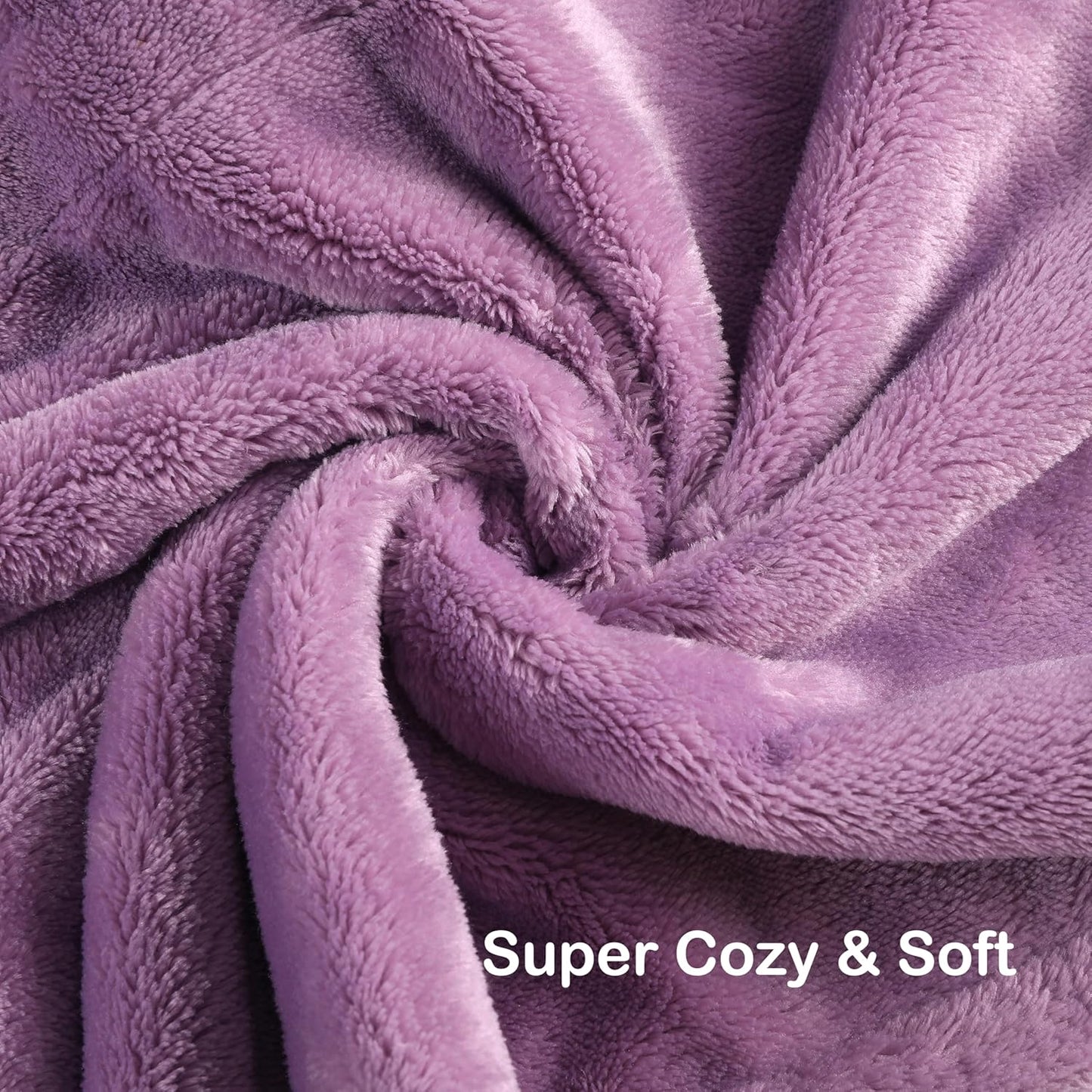 Electric Heated Blanket Full Size 72"x84", Cozy Large Oversized, 5 Heating Levels & 10 Hours Auto Off, Cozy for Bed, Sofa, & Office, Machine Washable, Purple