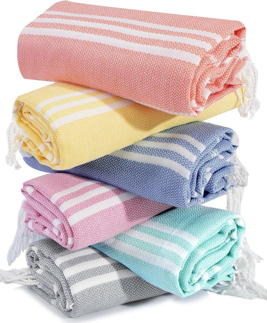 6 Packs Oversized Turkish Beach Towels Set Vacation Essentials Bulk Extra Large Sand Free Quick Dry Clearance Swim Bath Camping Pool Towel Travel Blanket Adult Cruise Accessories Vacation Stuff