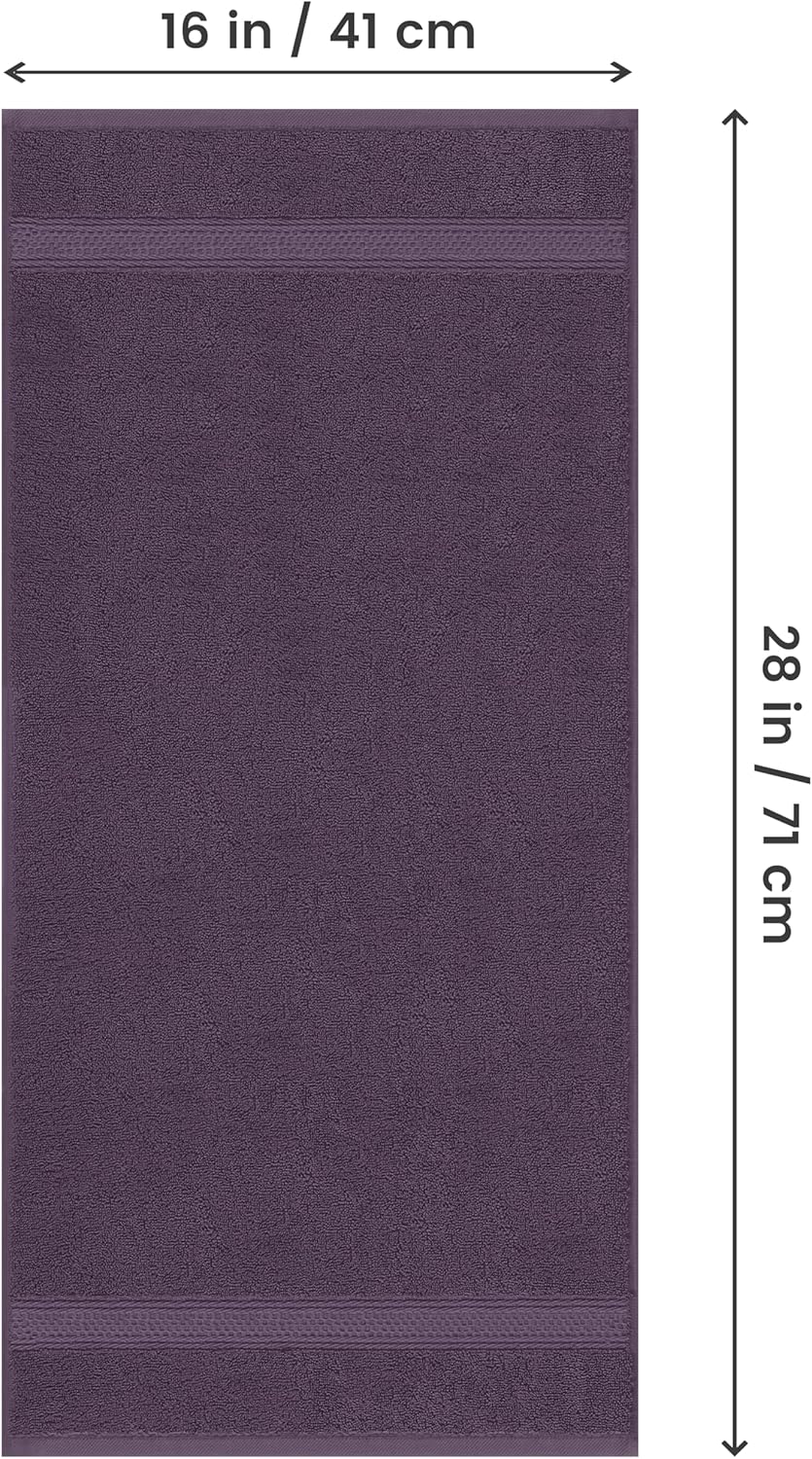 Utopia Towels 6 Pack Premium Hand Towels Set, 16 by 28 inches, 100% Ring Spun Cotton, Ultra Soft and Highly Absorbent 600GSM Towels for Bathroom, Gym, Shower, Hotel, and Spa, Plum