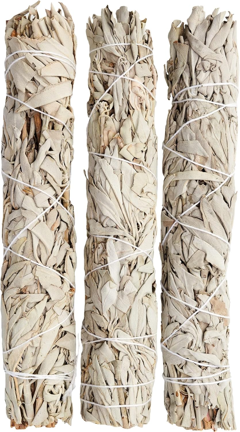 JL Local Wanderlust 9” White Sage Smudge Stick - Extra Large Smudging Wand Incense Stick for Cleansing, Purifying, Healing, Meditation, Yoga, Blessing (24 Pack)