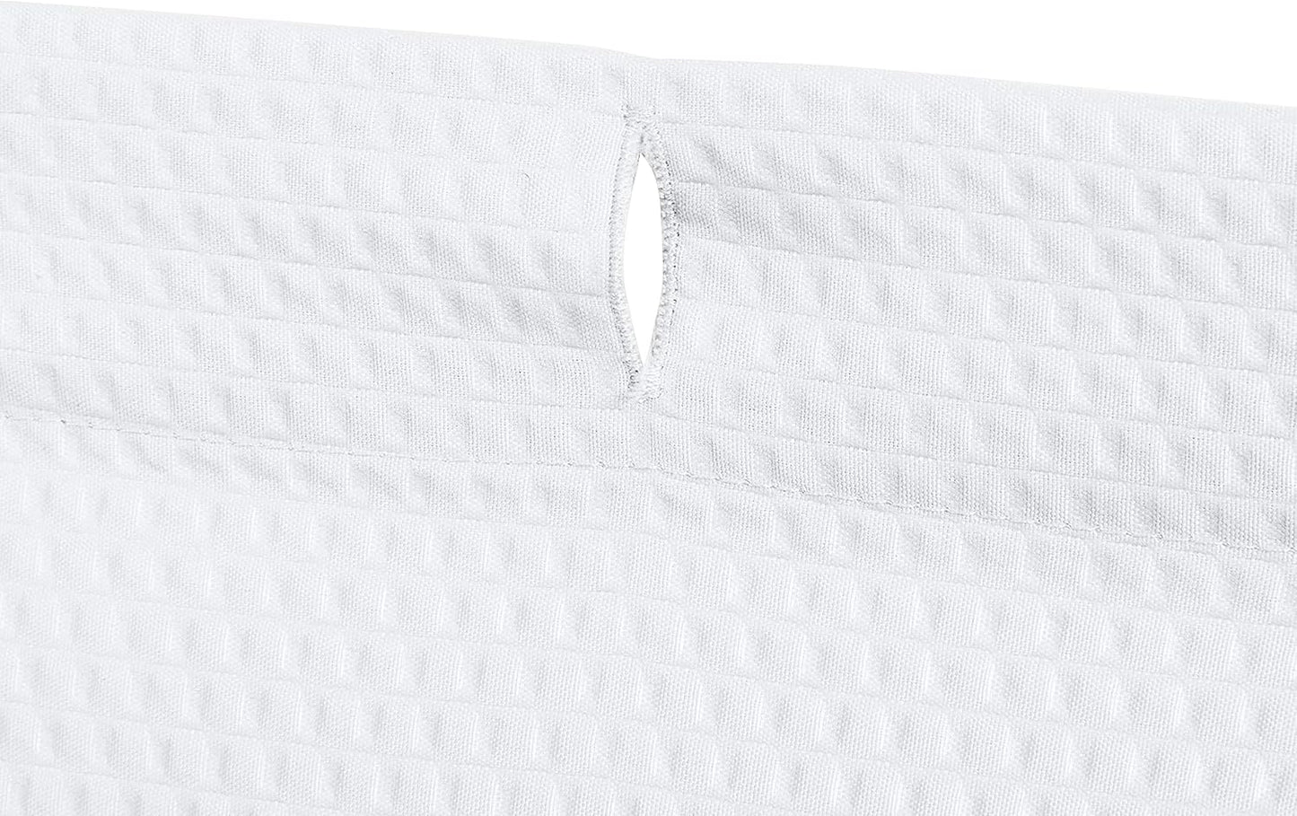 Amazon Basics Lightweight Super Soft Easy Care Microfiber Waffle Texture Shower Curtain , 72" x 72", White