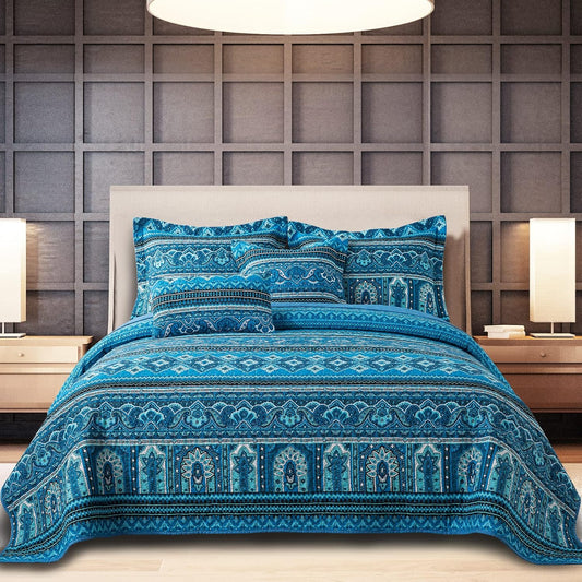 BEDIFANY Cotton California King Size Quilt Sets, Lightweight Overiszed King Bedspread Soft Quilted Reversible Boho Coverlets Set for Bed Decorations for All Seasons, 3 Pieces