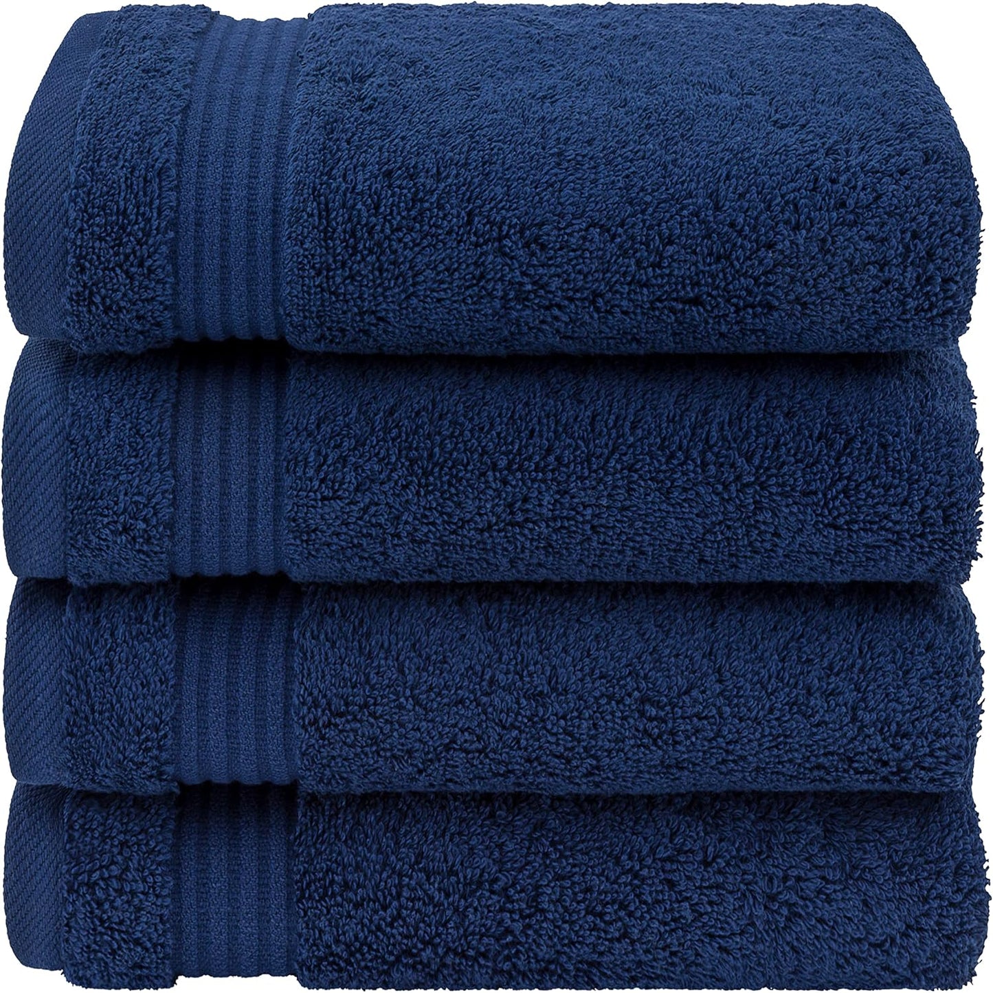 American Veteran Towel, Hand Towels for Bathroom Set of 4, 100% Cotton Turkish Hand Towel Sets, Soft Hand Face Towels, Navy Blue Hand Towels