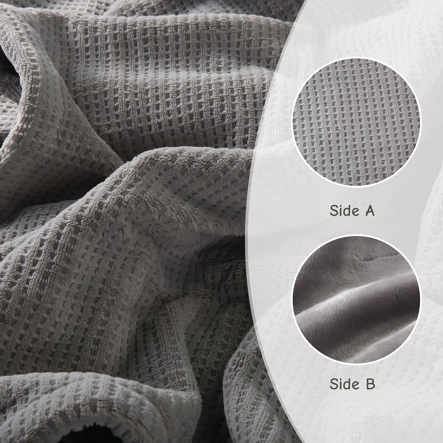 Electric Heated Blanket Full Size 50"x60", Ultra-Soft Heating Blanket with 5 Heat Levels & 10-Hour Auto Off, Fast Heating for Winter Comfort, Grey