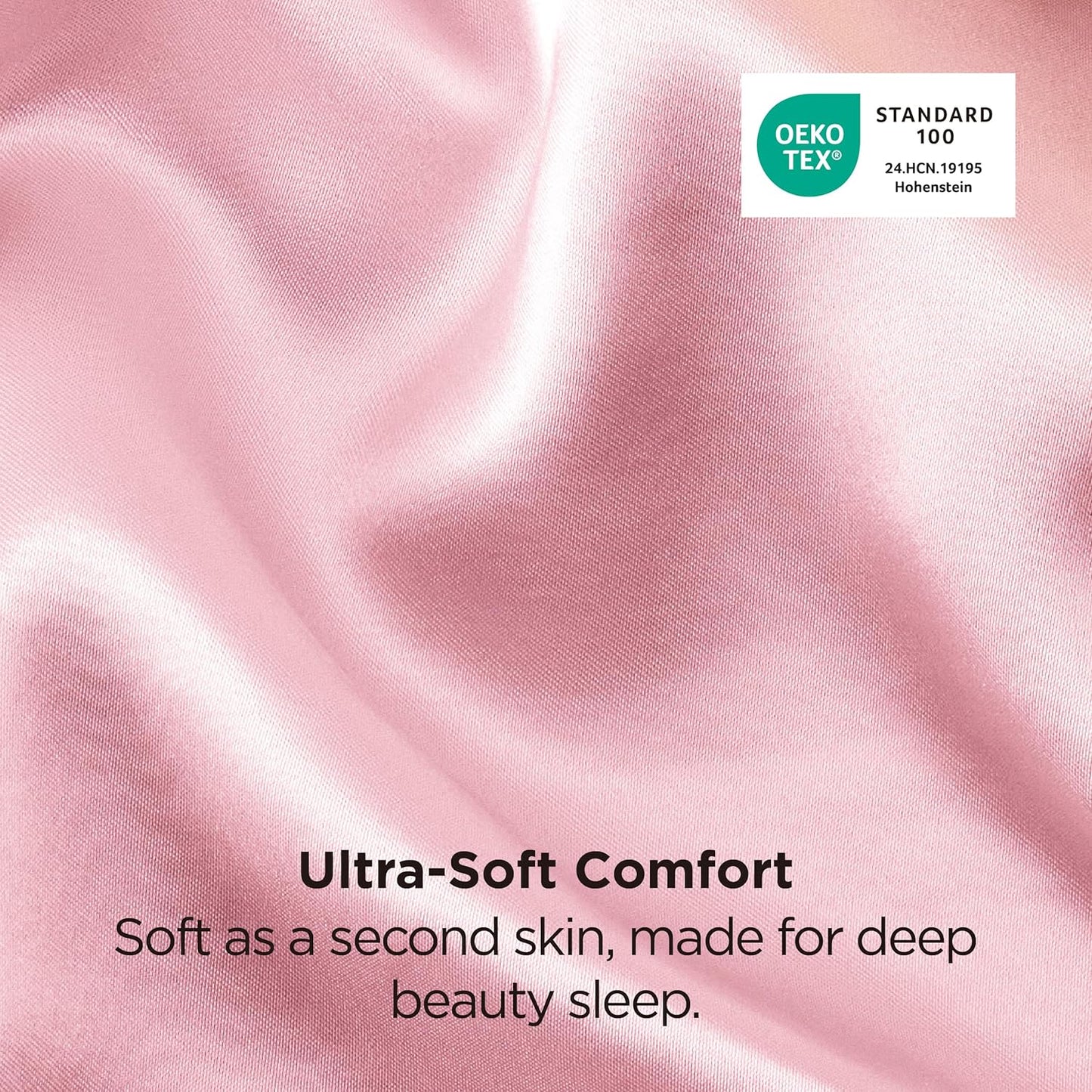 Bedsure Satin Pillowcase for Hair and Skin Queen, Similar to Silk Pillow Cases, Pillow Cases Set of 2 with Envelope Closure, Pink Christmas Room Decor Essentials for Girls, 20x30 Inches, 2pcs
