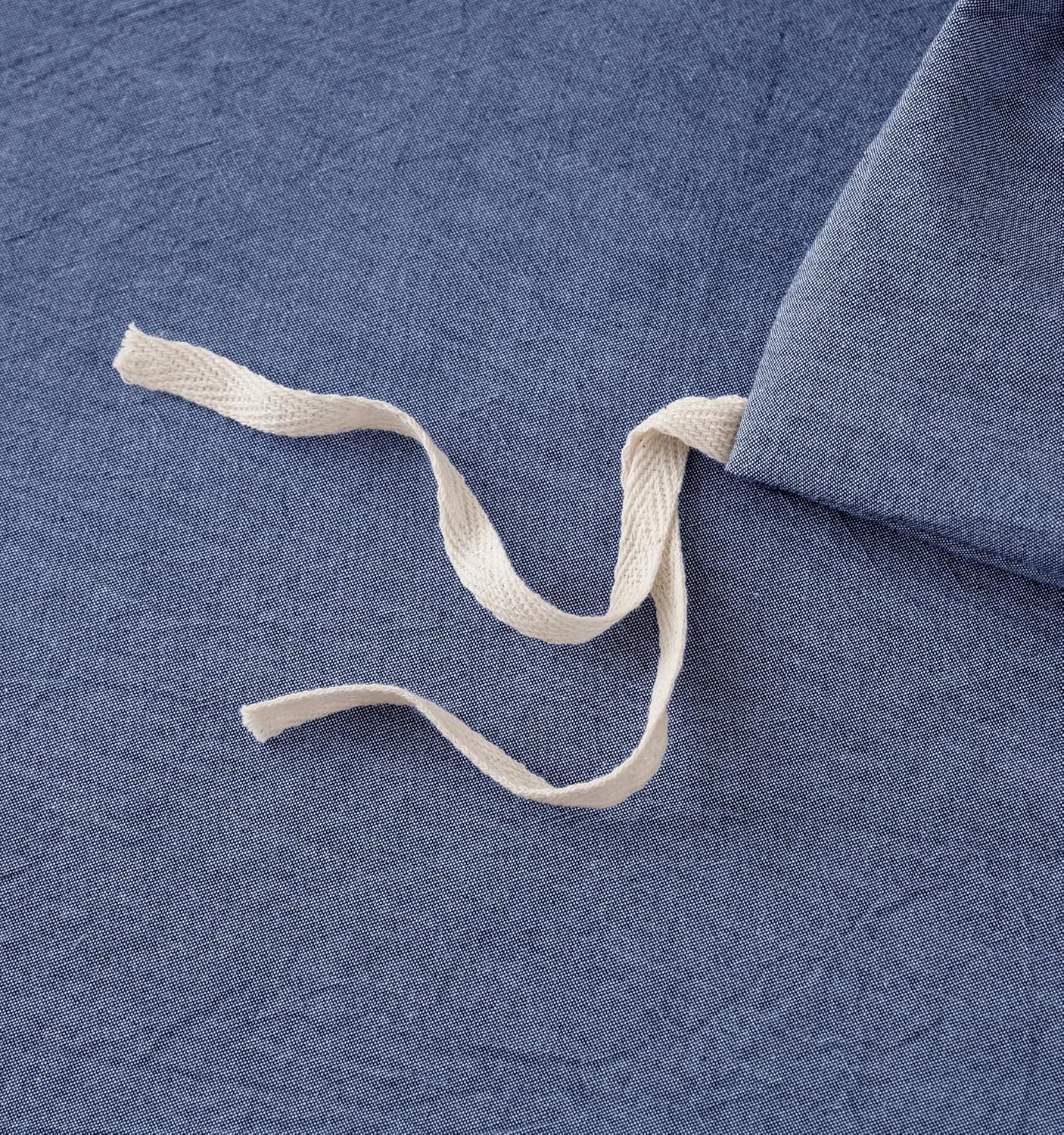 JIYUAN 100% Washed Cotton Duvet Cover Set 3 Pieces Cal King, 1 Duvet Cover 104x98 Inches(Comforter Not Included) and 2 Pillowcases,Linen Like Comfy and Breathable,Heathered Blue