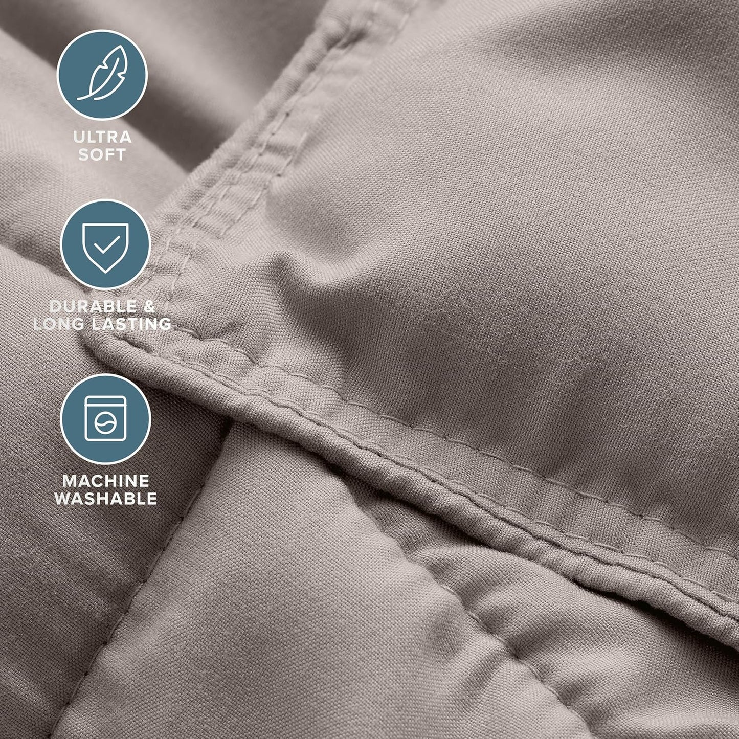 Bare Home Comforter Set - Twin/Twin Extra Long Size - Ultra-Soft - Goose Down Alternative - Premium 1800 Series - All Season Warmth (Twin/Twin XL, Khaki)
