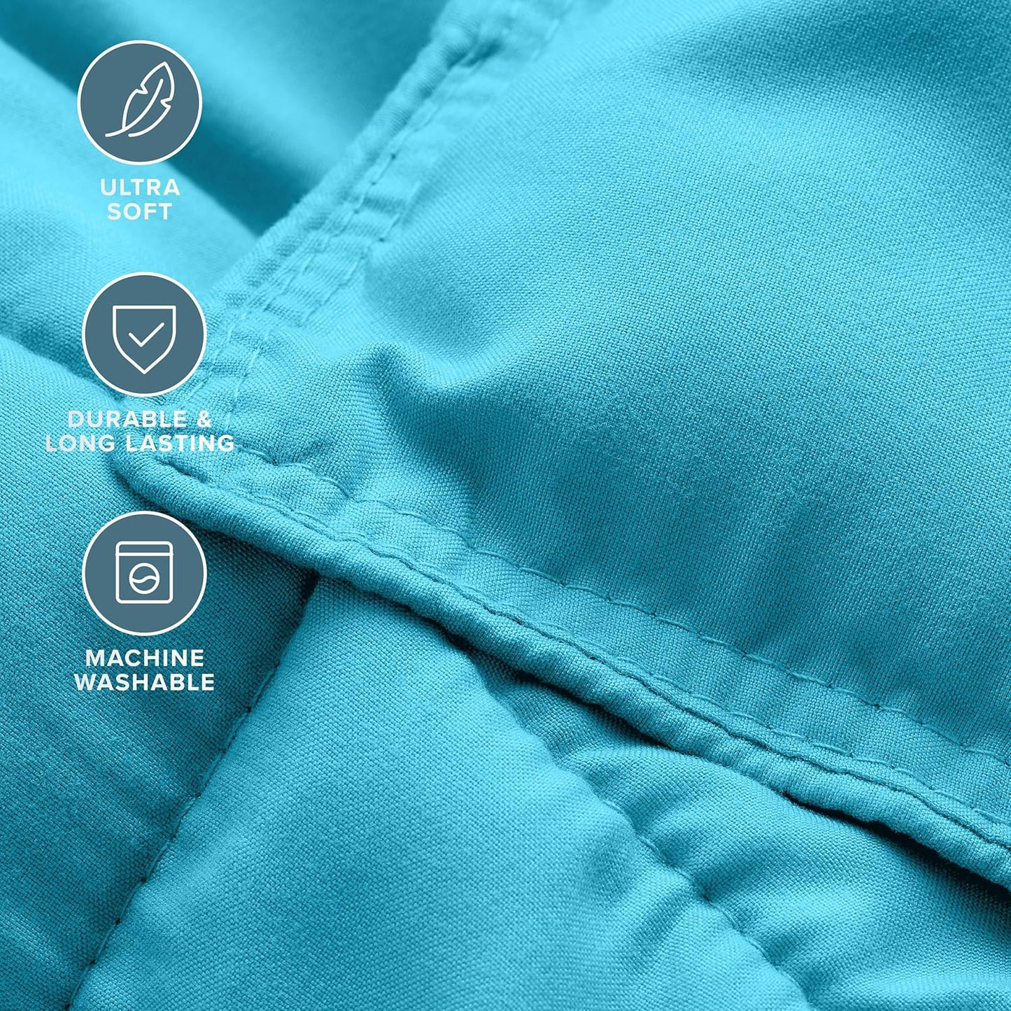 Bare Home Comforter Set - Twin/Twin Extra Long Size - Ultra-Soft - Goose Down Alternative - Premium 1800 Series - All Season Warmth (Twin/Twin XL, Aqua)