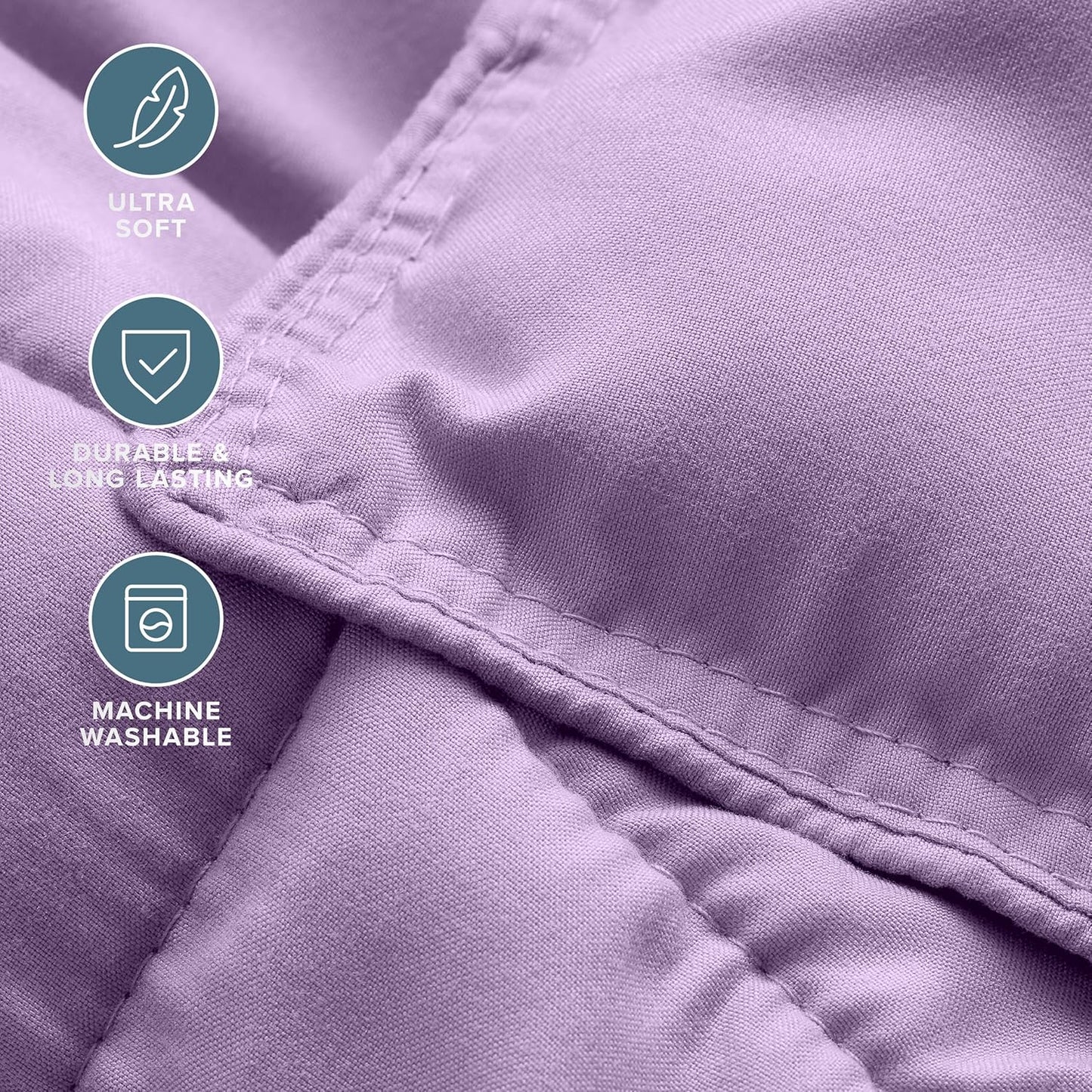 Bare Home Comforter Set - Full Size - Ultra-Soft - Goose Down Alternative - Premium 1800 Series - All Season Warmth (Full, Lavender)