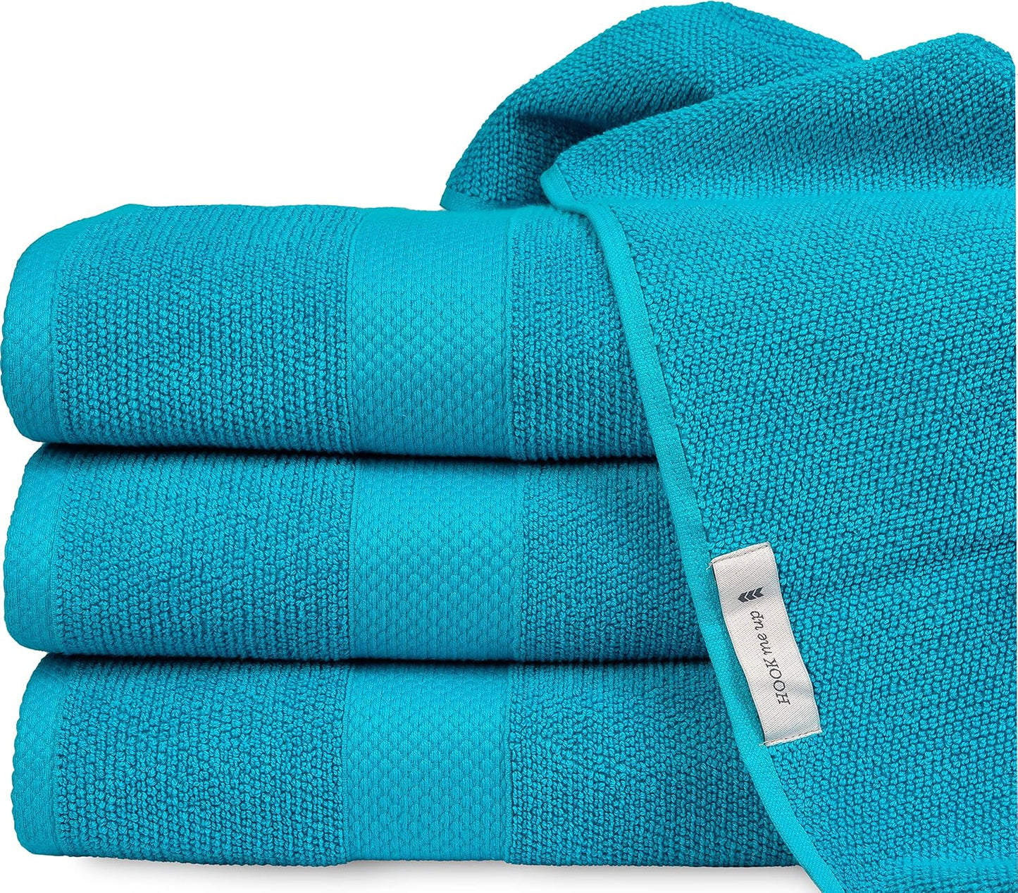 MAURA Premium Bath Towels 100% Cotton 27x54 Ultra Absorbent Quick Dry 4 Pack Soft Terry Bath Towels Set for Bathroom, Hotel and Spa Quality, Turquoise