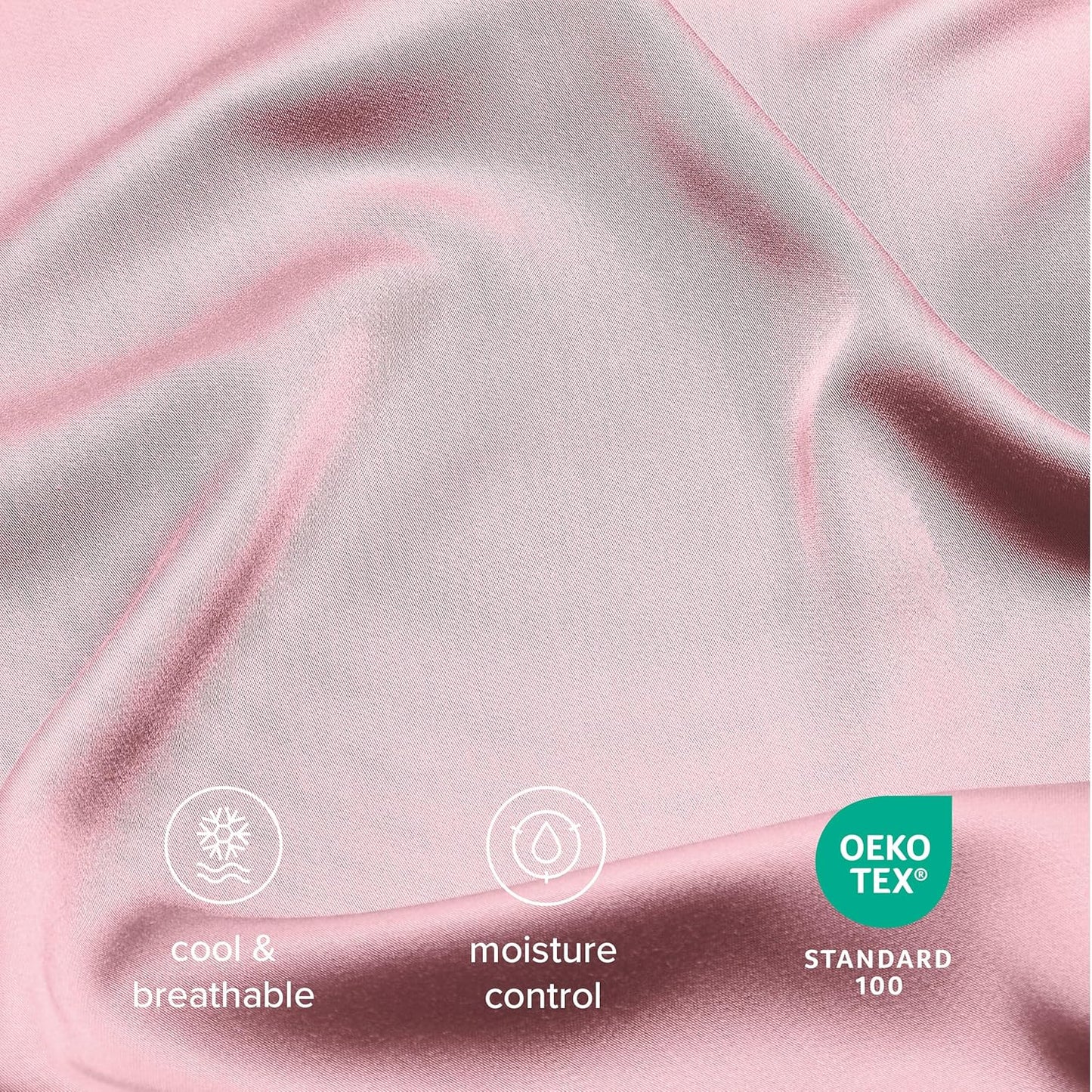 Bare Home 100% Rayon Made from Bamboo Split Head Flex King Sheet Set - 5 Piece Bedding Set - Deep Pockets - Breathable - Easy Fit - Bedding Sheets & Pillowcases (Split King, Light Pink)