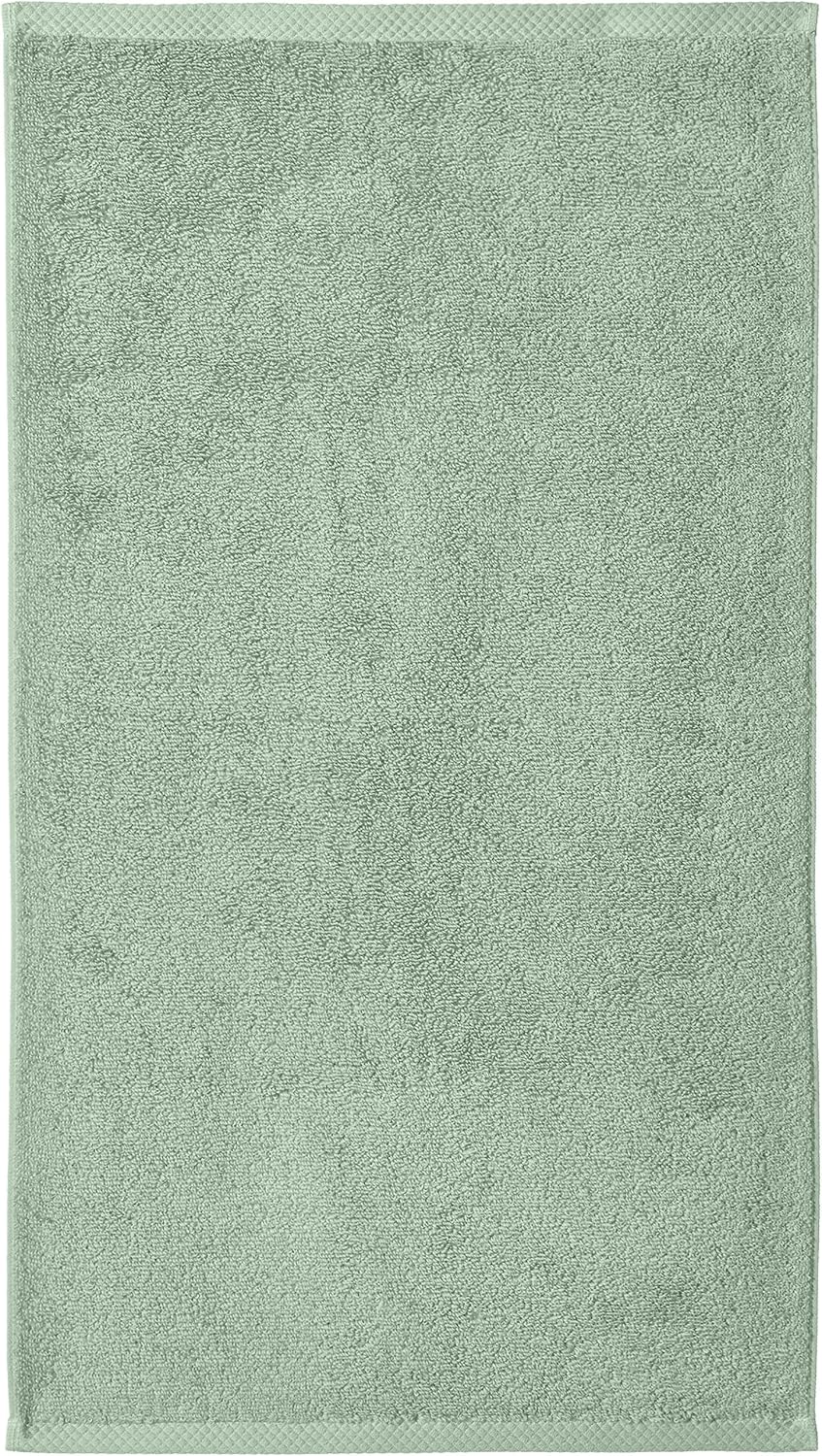 Amazon Basics Quick-Dry Hand Towels - 100% Cotton, 8-Pack, 28 x 16 inches, Seafoam Green