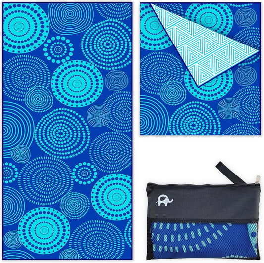 Elite Trend Quick Dry Towel Extra Large 78x35 Inch - Microfiber Beach Towel - Perfect for Beach, Travel, Swimming, Pool, Yoga, Hiking, Camping - Lightweight, Fast Drying, Compact for Adults (Zero)