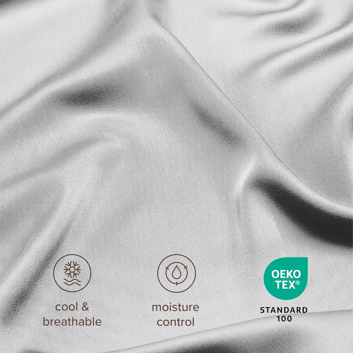 Bare Home 100% Rayon Made from Bamboo Twin XL Sheet Set - 3 Piece Bedding Set - Deep Pockets - Breathable - Easy Fit - Bedding Sheets & Pillowcases (Twin XL, Cloud Grey)