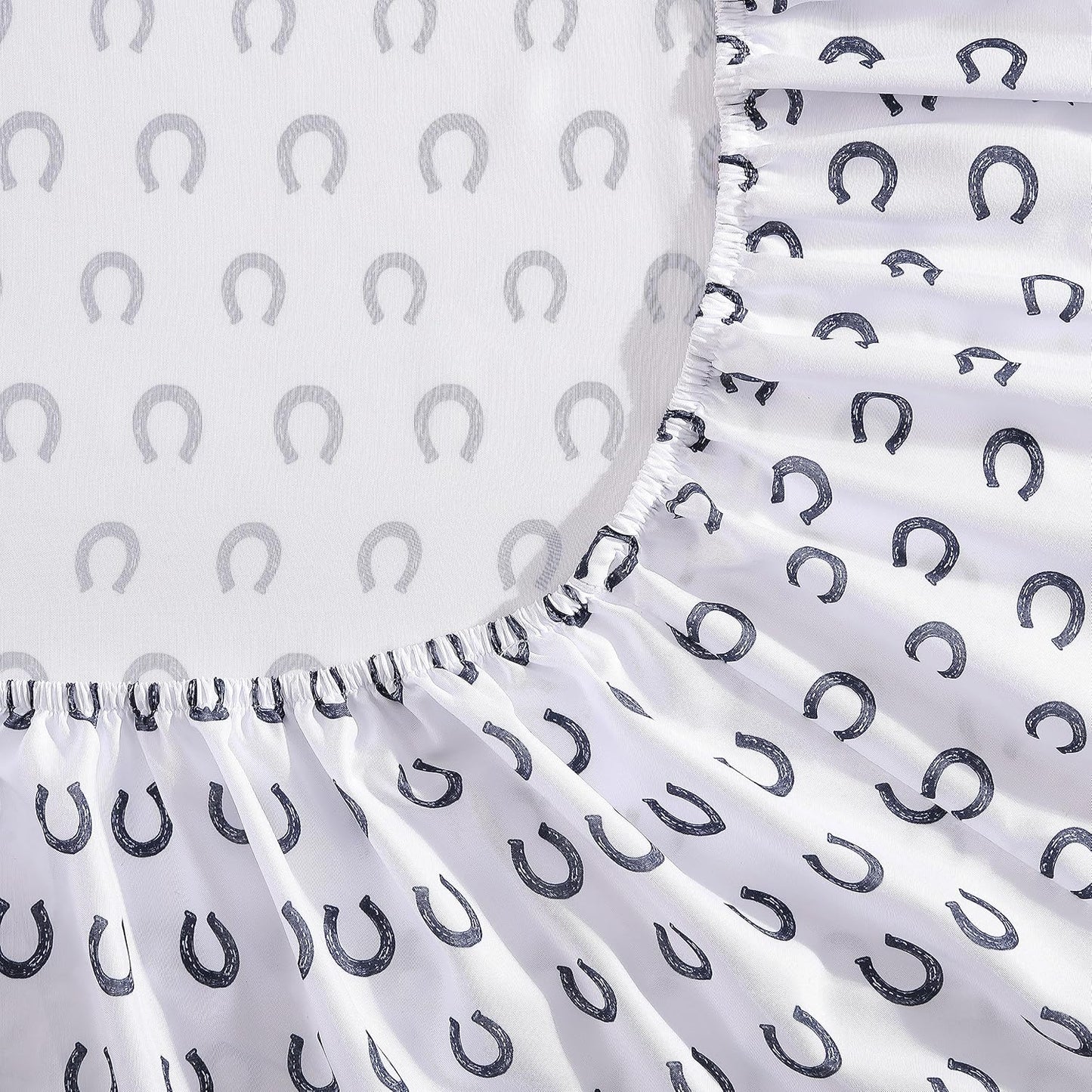 Wrangler - Twin Bed Sheets, Ultra-Soft & Lightweight Bedding with Matching Pillowcase, Lightweight Bed Set for All Season Comfort, Oeko-Tex Certified (Horseshoe Dots Navy)